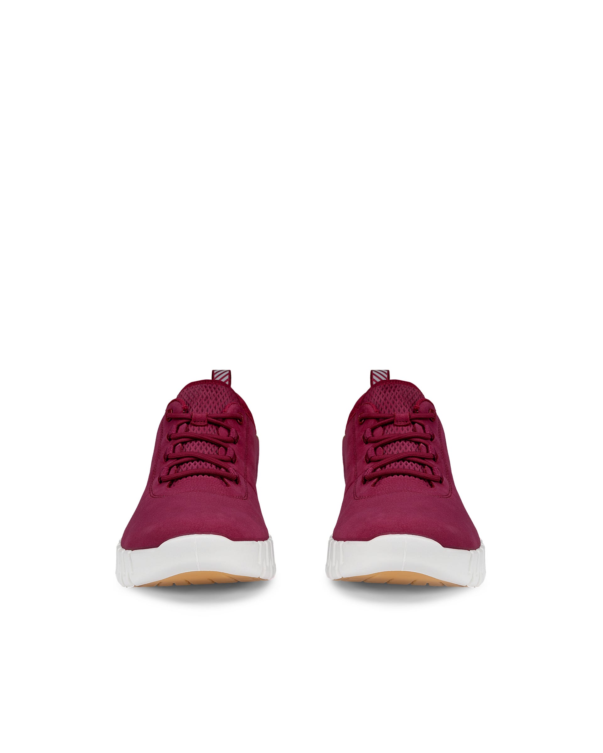 Women's ECCO® GRUUV Nubuck Trainer - Red - Front pair