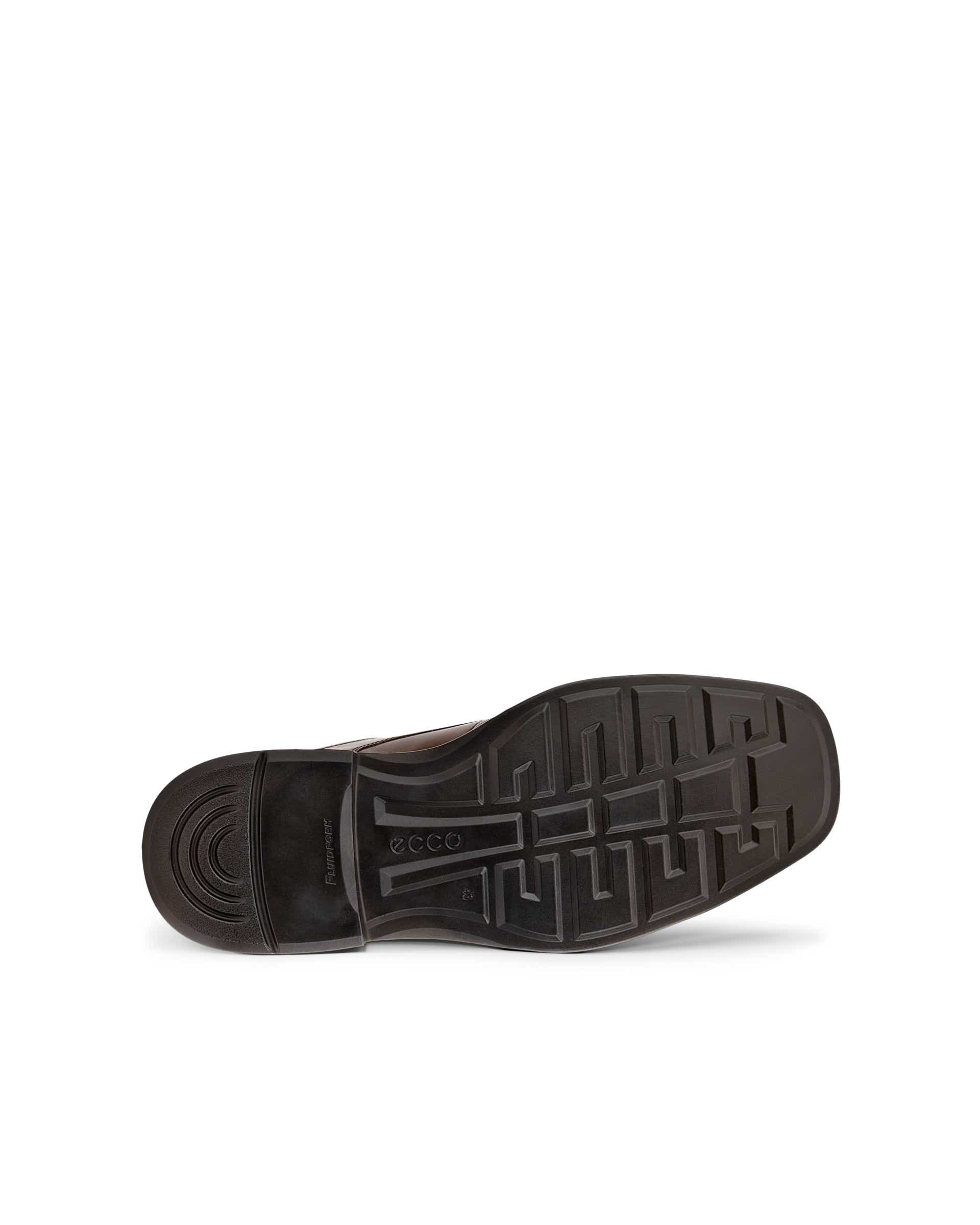 Men's ECCO® Helsinki 2 Leather Slip-In Derby Shoe - Brown - Sole