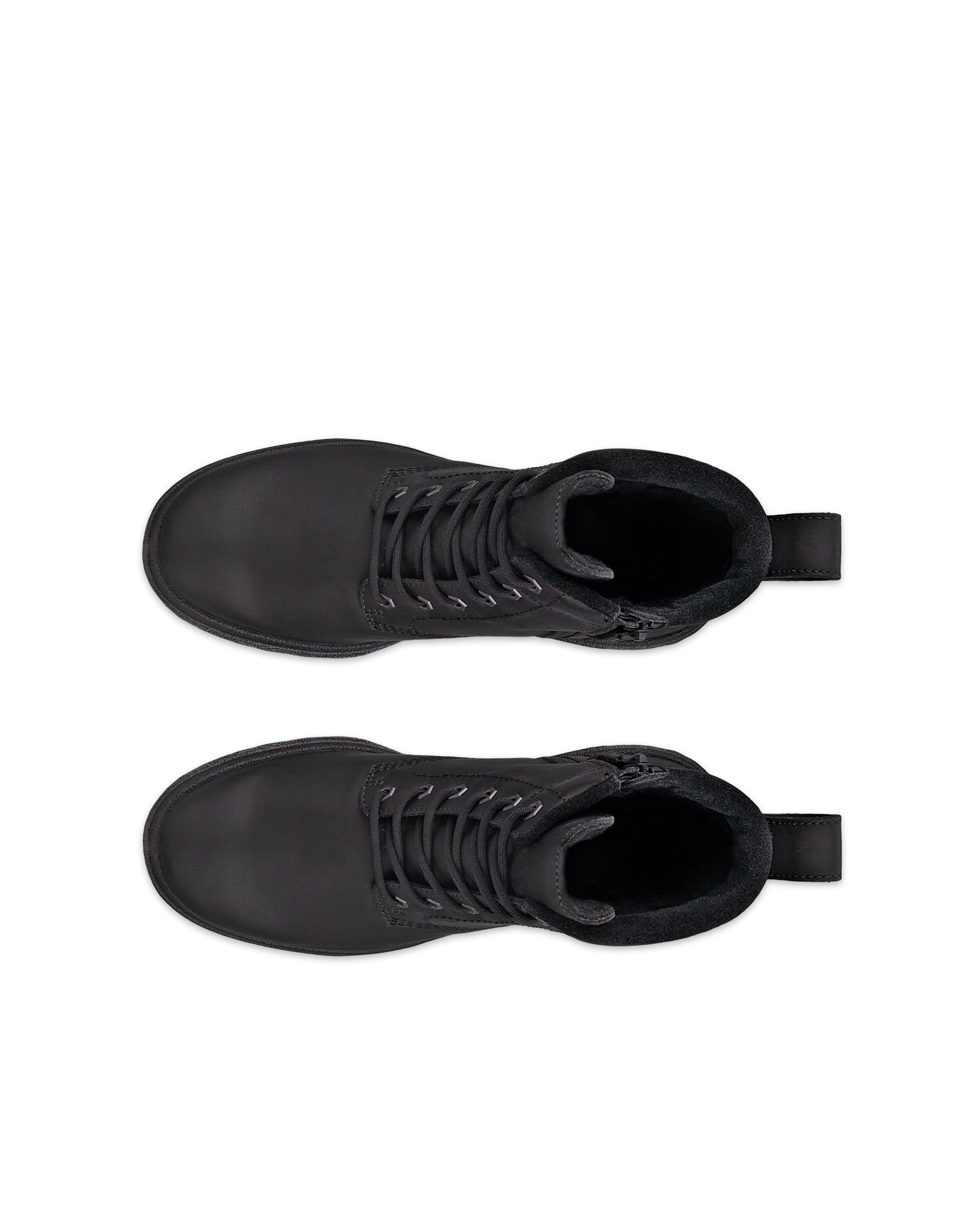 ECCO® Grainer Damen Schnürstiefel aus Leder - Schwarz - Top left pair
