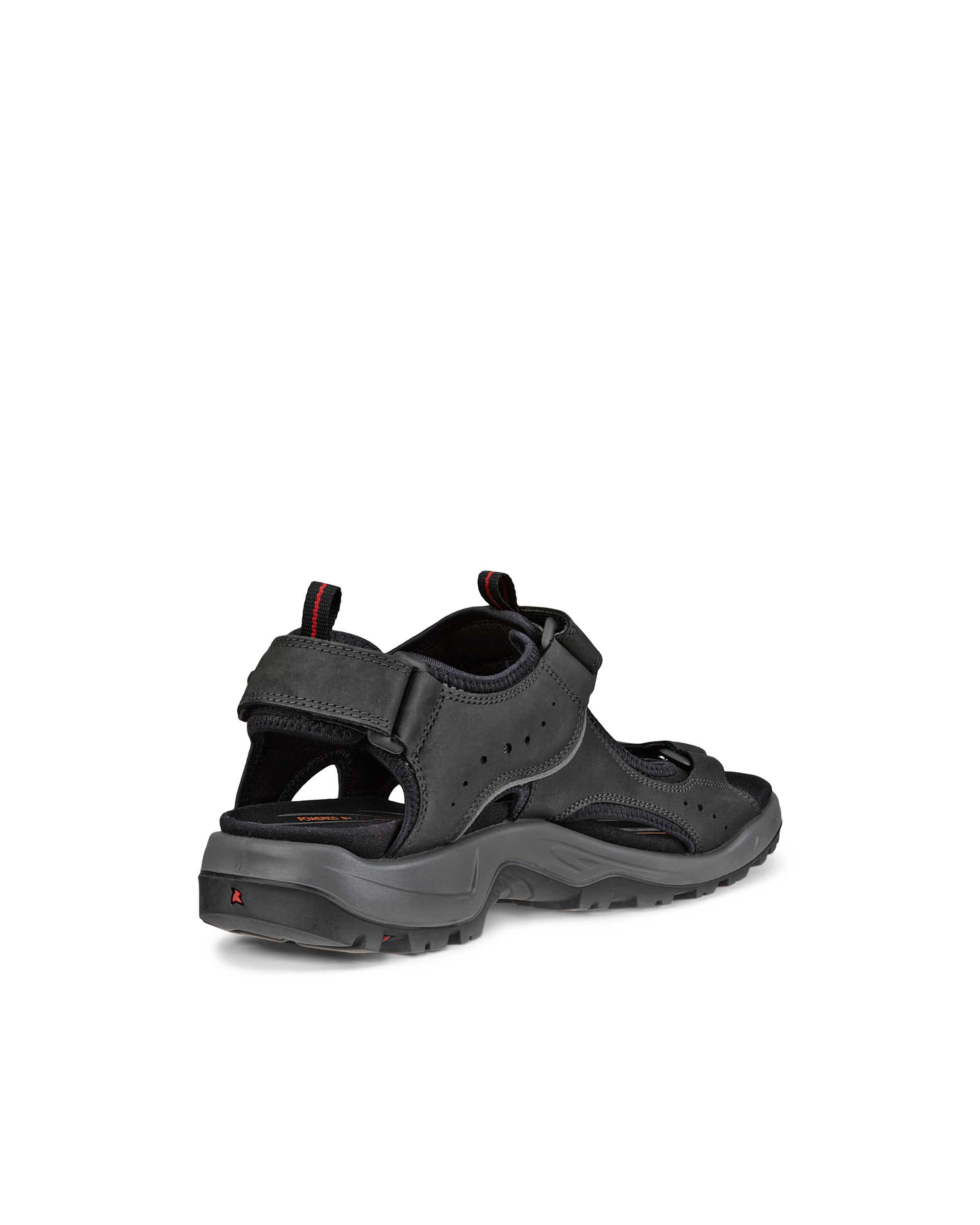 ECCO® Offroad sandale de marche en nubuck pour homme - Noir - Back