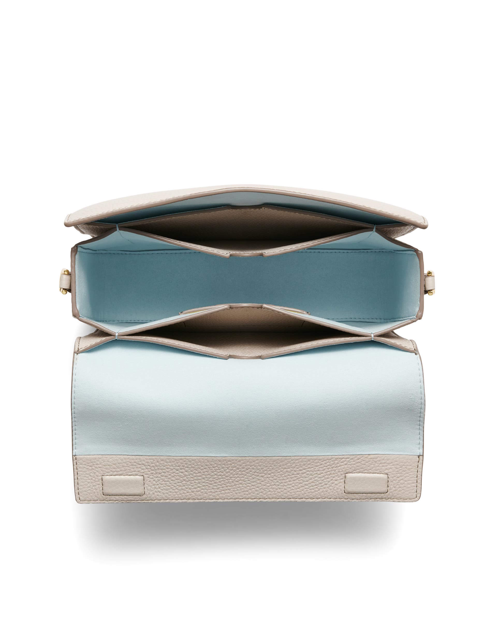 ECCO® 가죽 핀치 크로스바디 백 - 베이지 - Birdeye