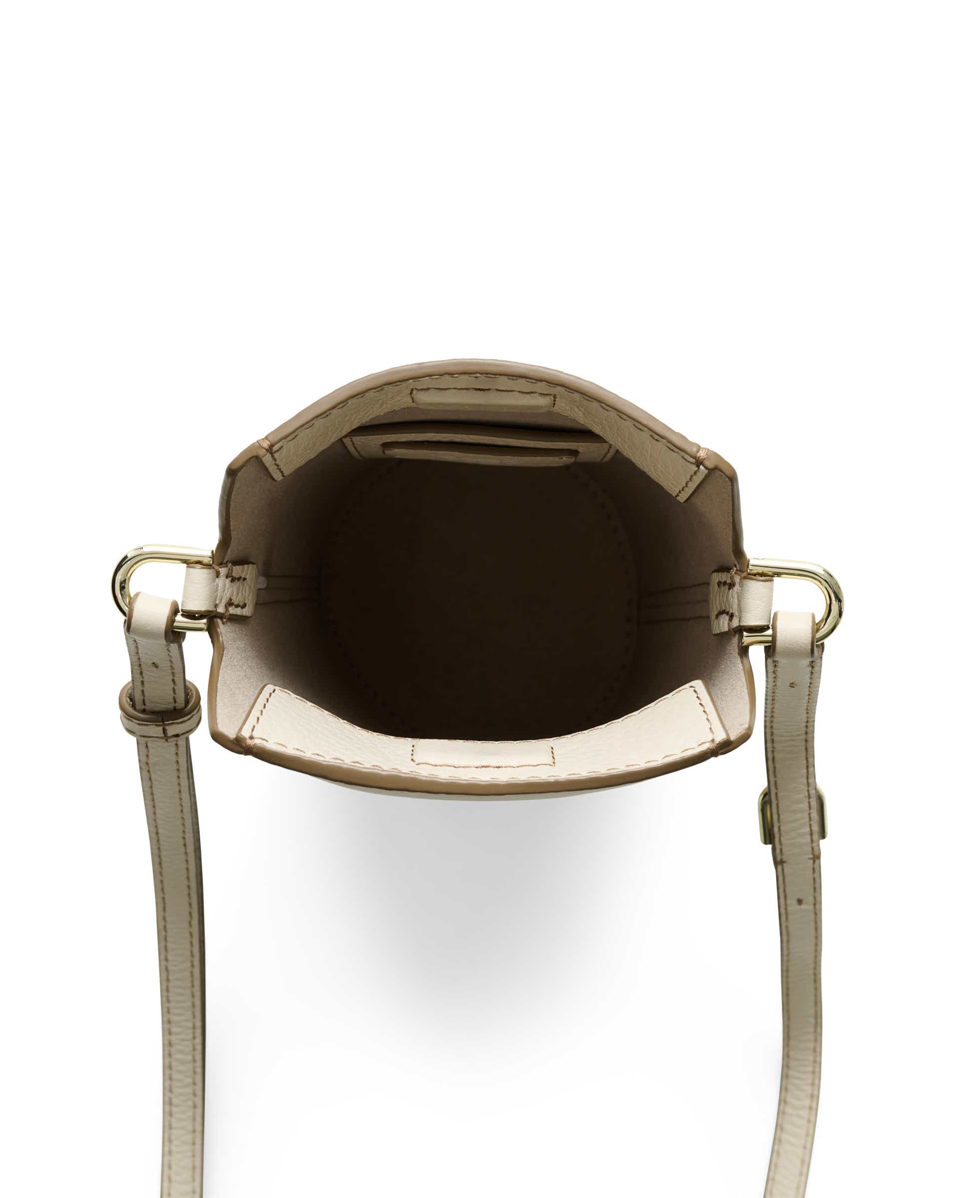 ECCO® Pot Pebbled Leather Crossbody Bag - Beige - Birdeye
