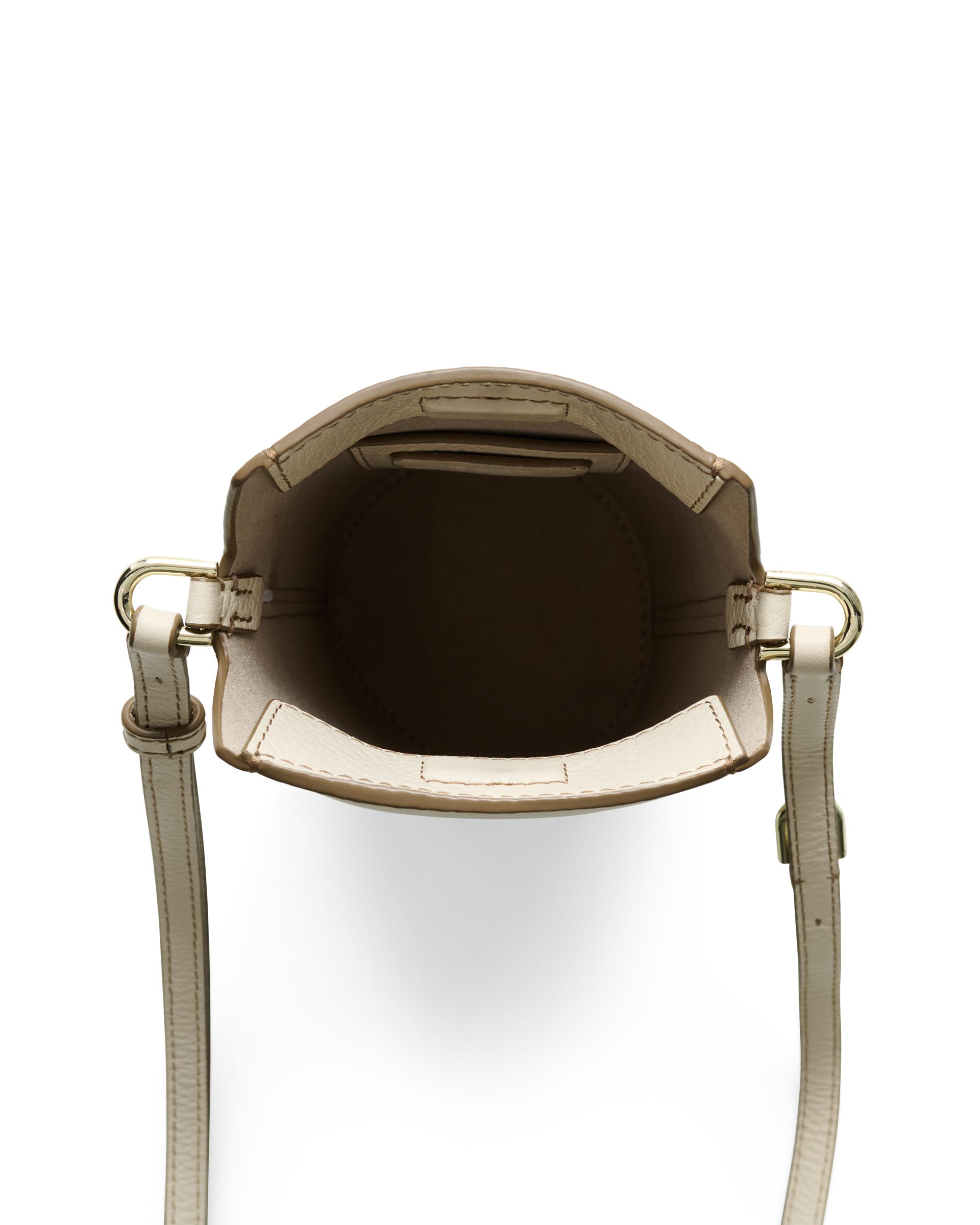 ECCO® Pot Pebbled Leather Crossbody Bag - Beige - Birdeye