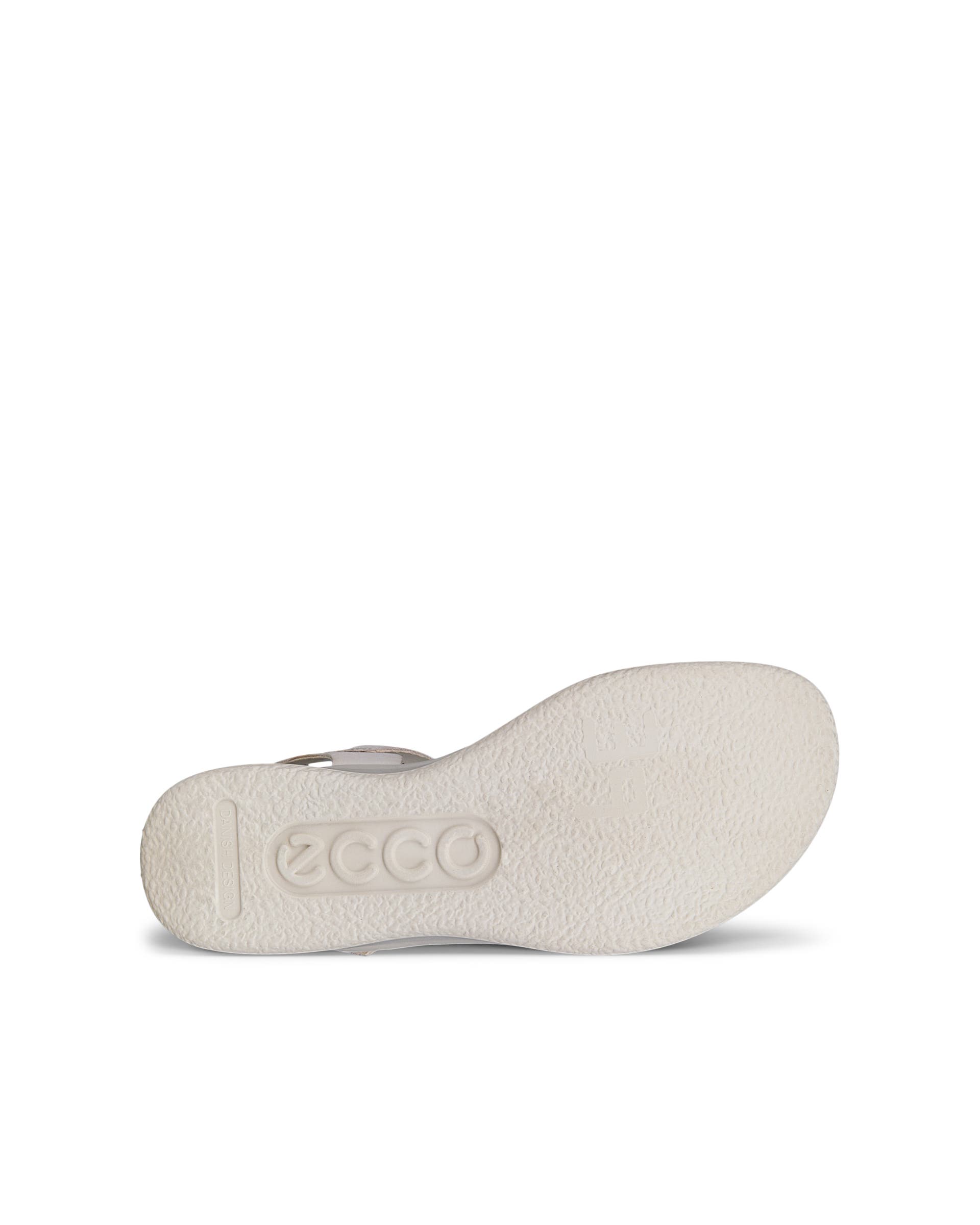 Women's ECCO® Flowt Wedge LX Leather Sandal - Beige - Sole