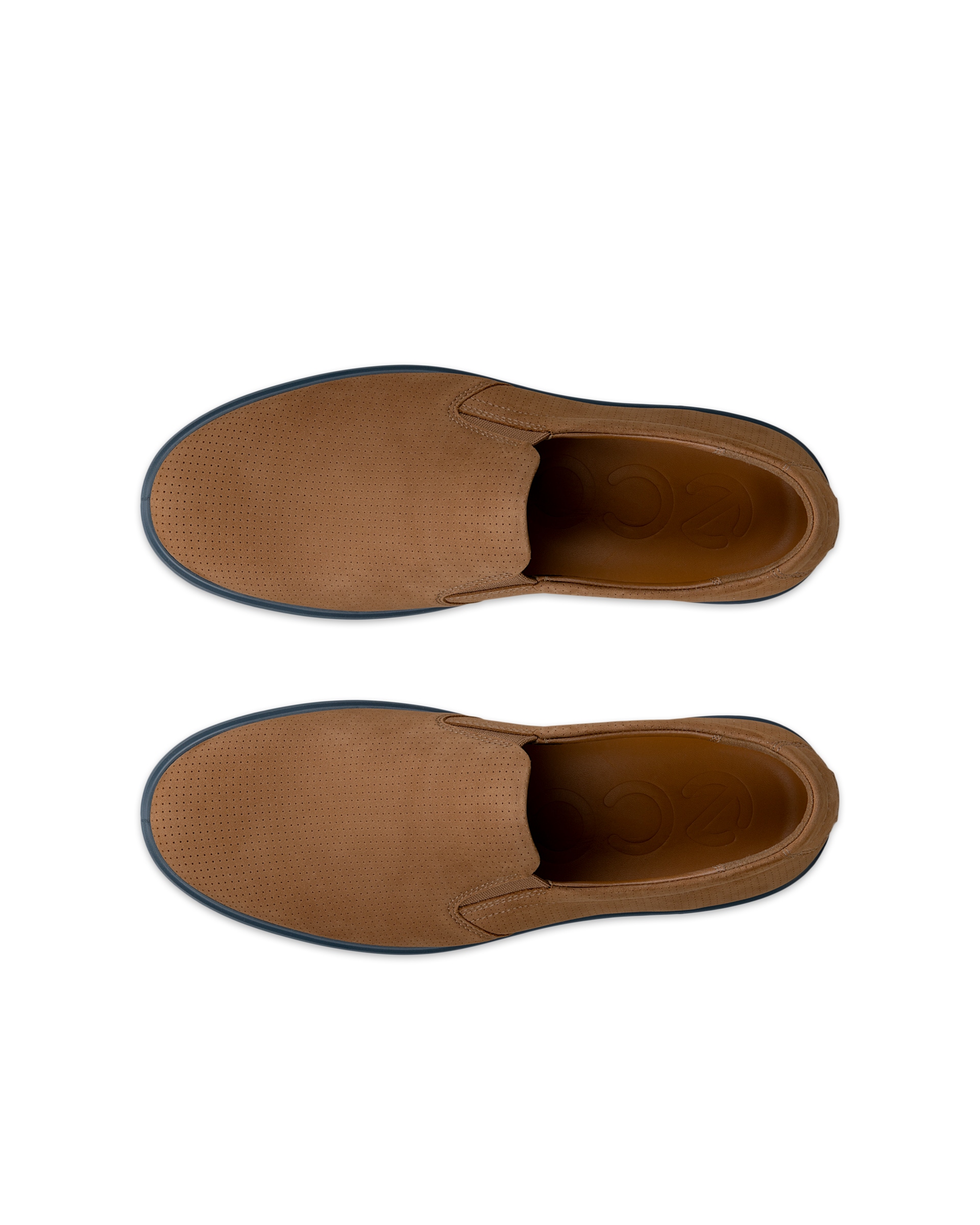 ECCO SOFT 60 M PERF SLIP ON - Brun - Top left pair