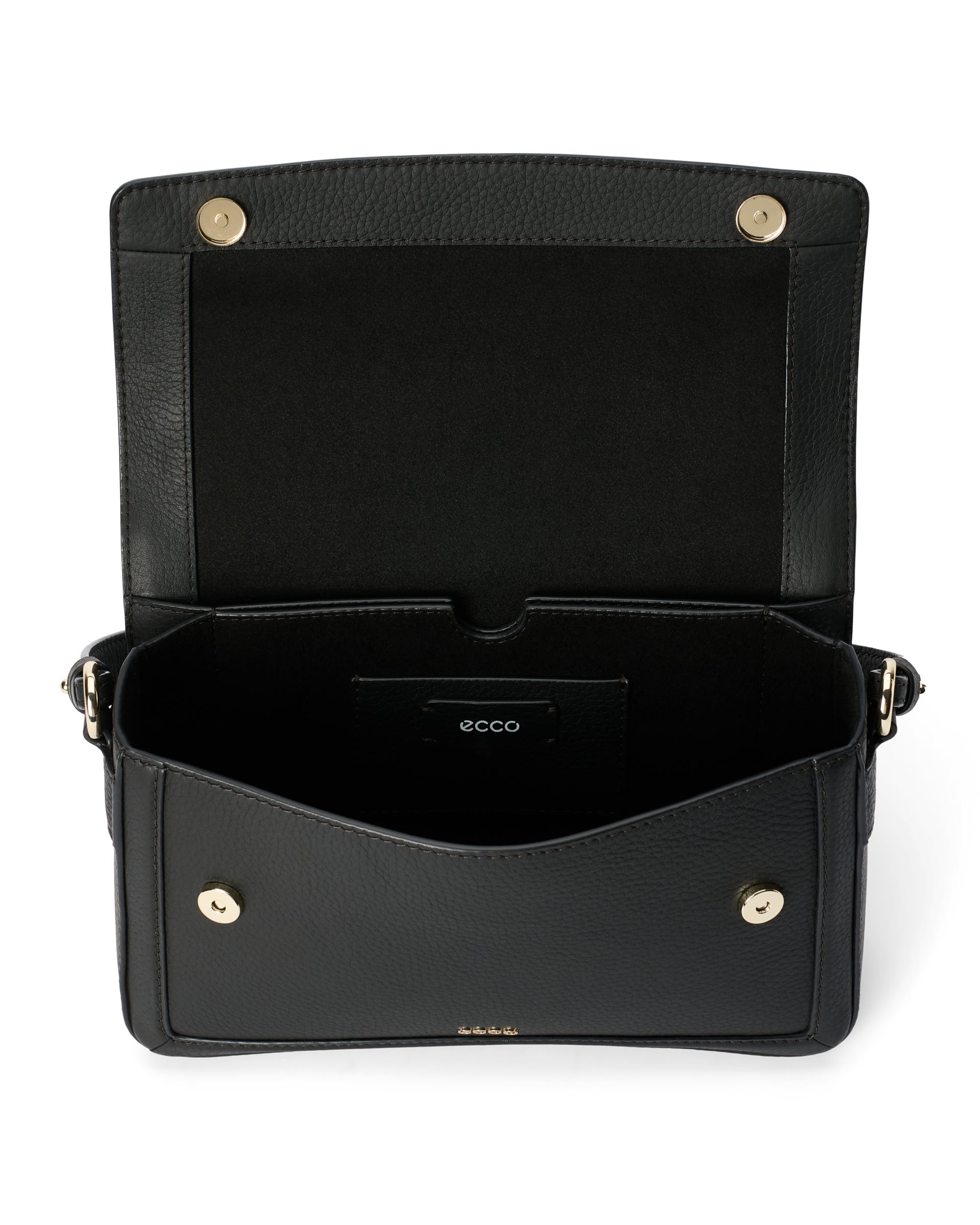 ECCO Pinch Bag レザークロスボディバッグ - ブラック - Inside