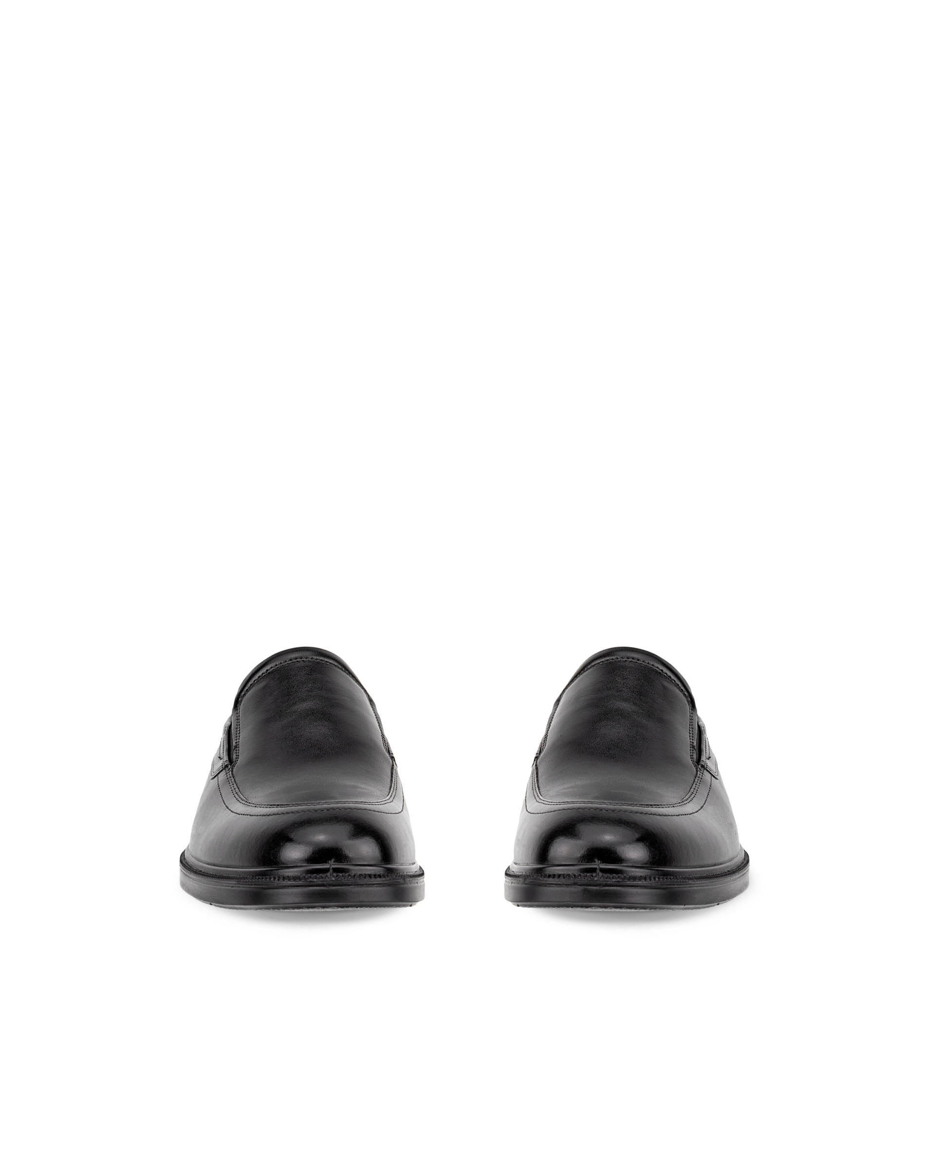 ECCO® Lisbon chaussures habillée sans lacet en cuir pour homme - Noir - Front pair
