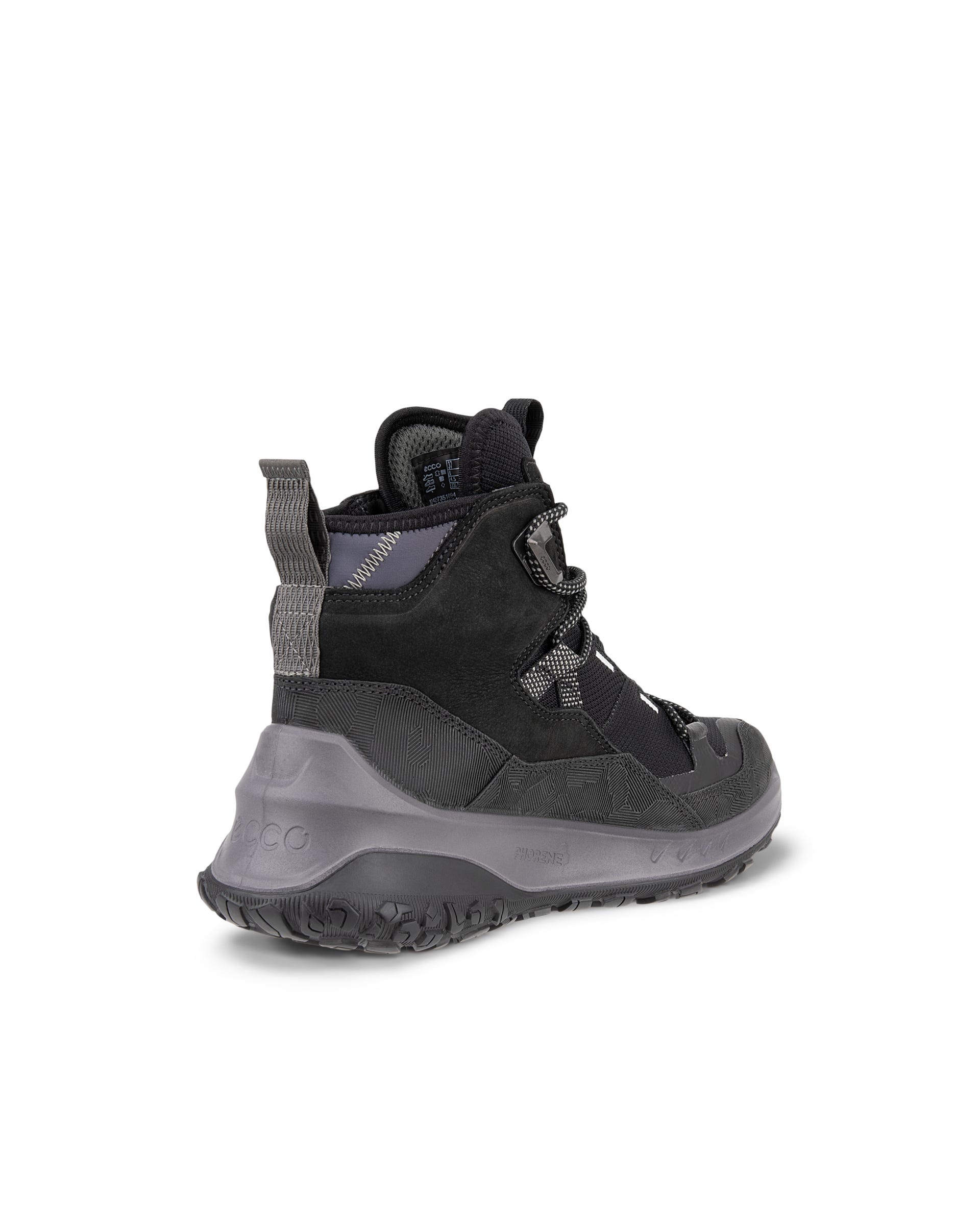 Botas de montaña impermeable de nobuk ECCO® ULT-TRN Mid para mujer - Negro - Back