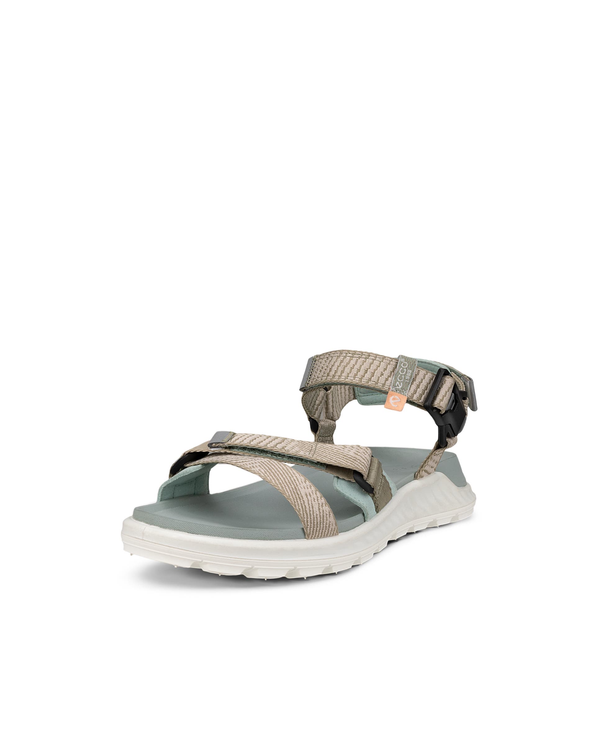 Women's ECCO® Exowrap Textile Sandal - Beige - Main