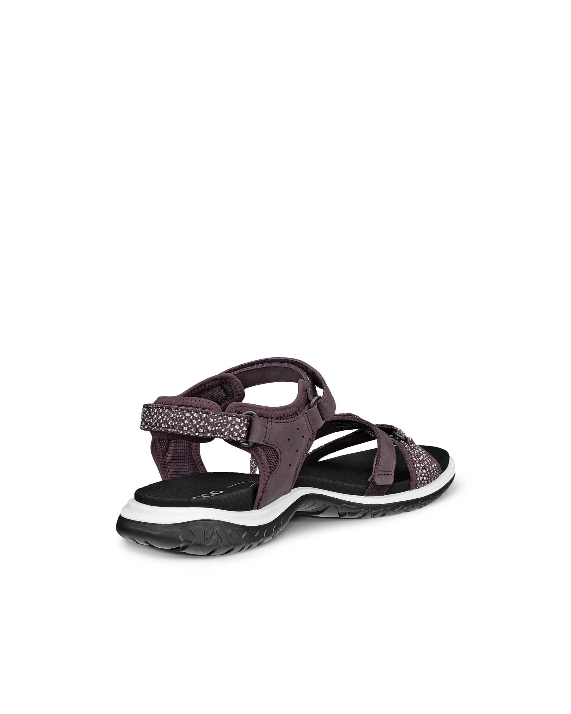 Damskie nubukowe sandały outdoor ECCO® OFFROAD ROAM - Fioletowy - Back