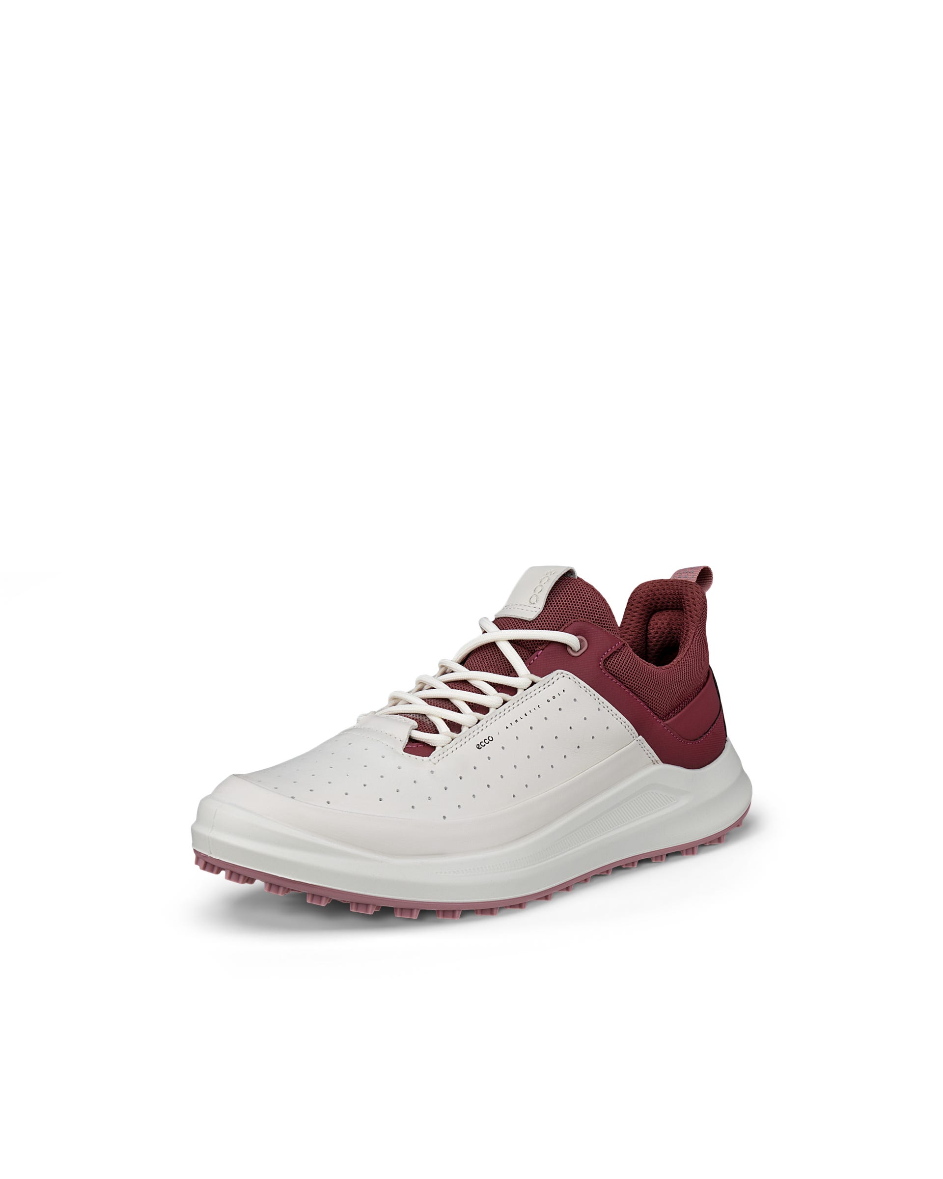 Women's ECCO® Golf Core Leather Waterproof Golf Shoe - White - Main