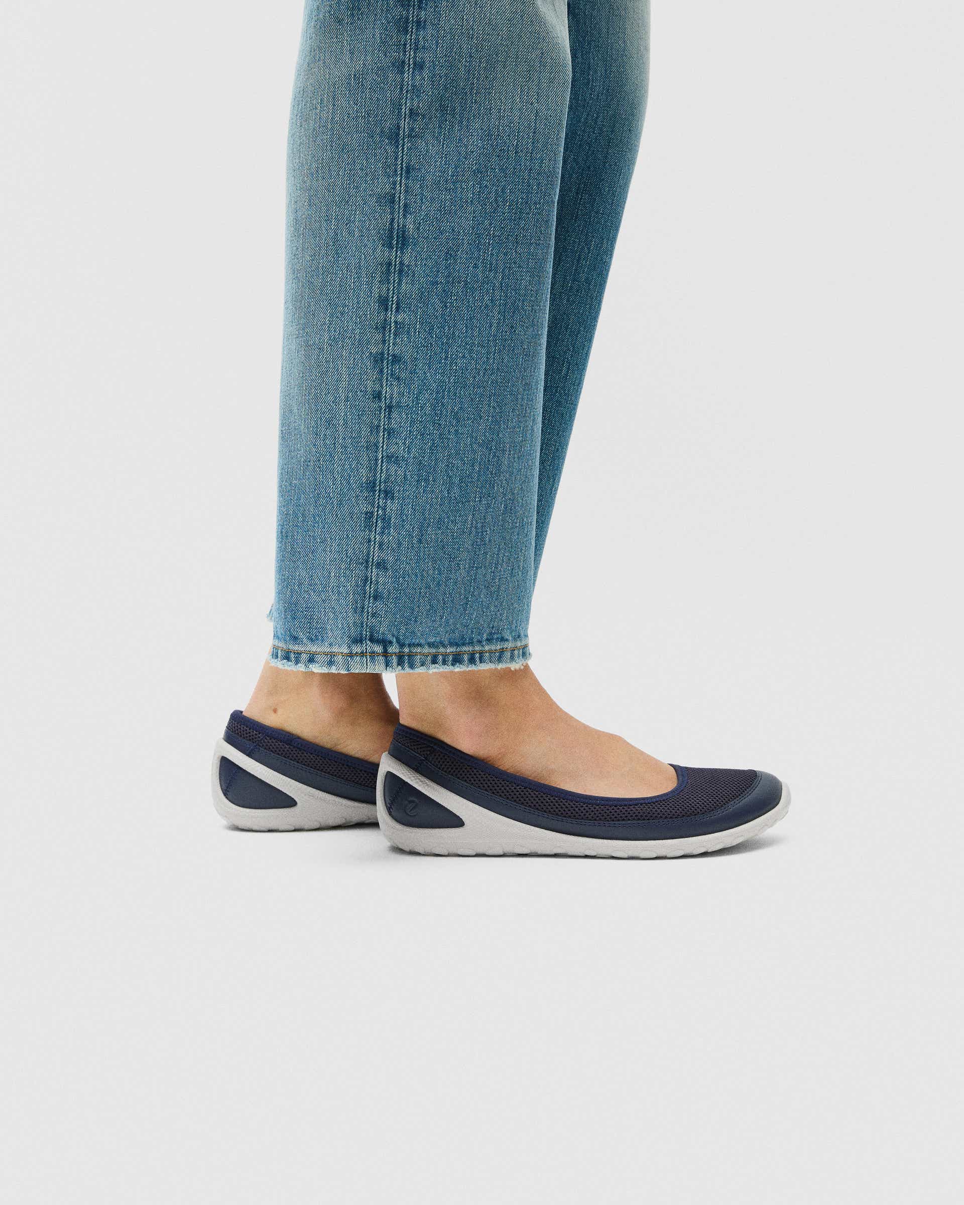 Women's ECCO® Biom Lite Textile Ballerina - Blue - Lifestyle image-1