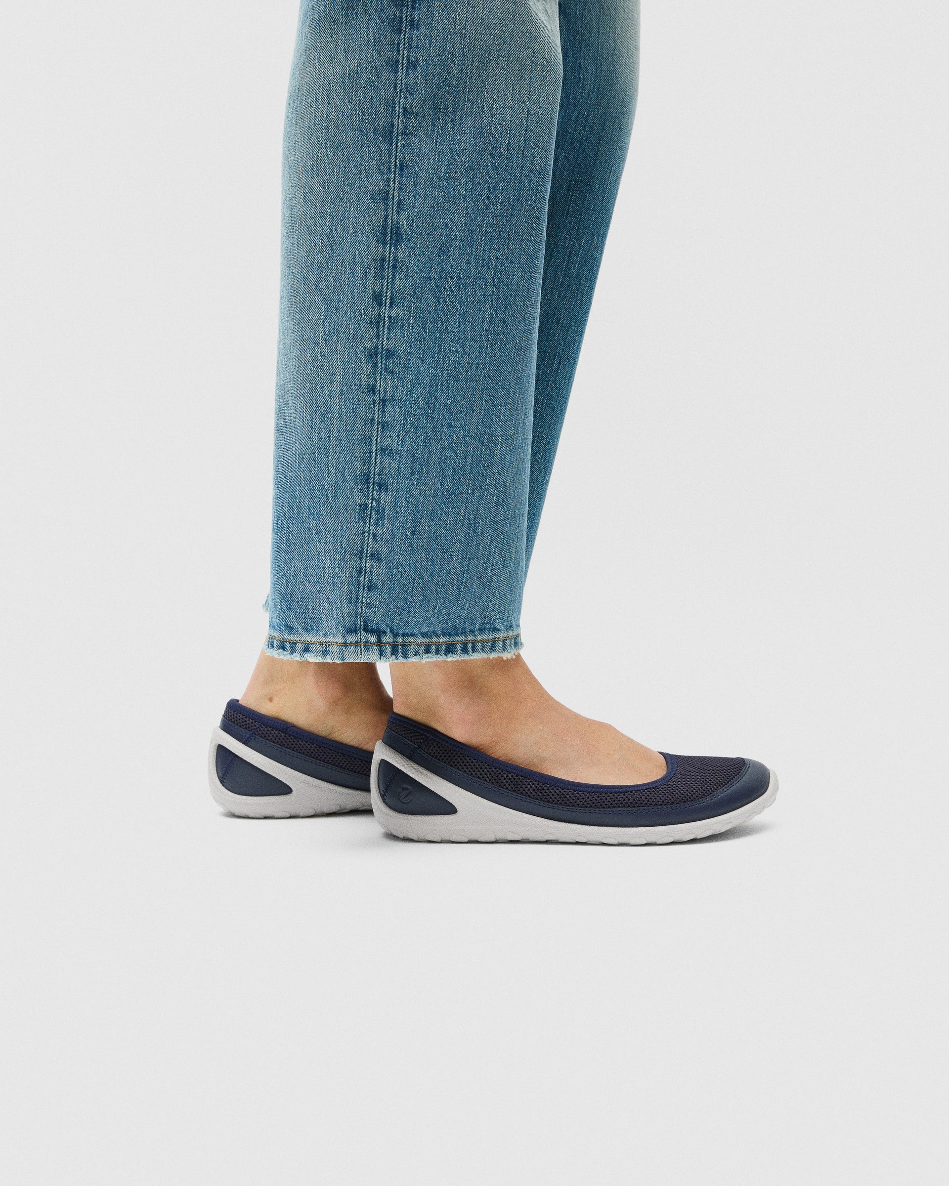 Women's ECCO® Biom Lite Textile Ballerina - Blue - Lifestyle image-1