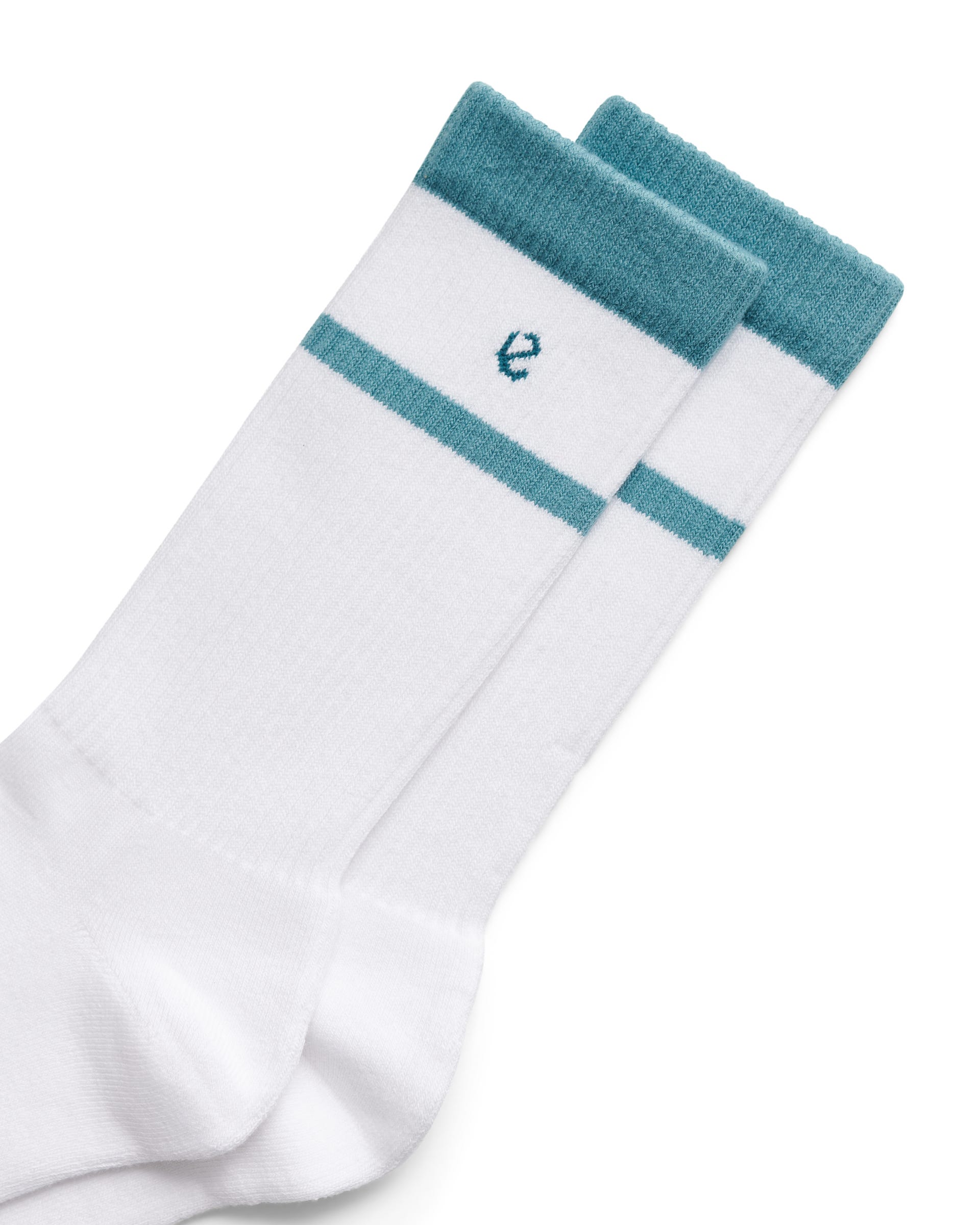 Unisex ECCO® Retro Mid-Cut Socks - White - Detail-1