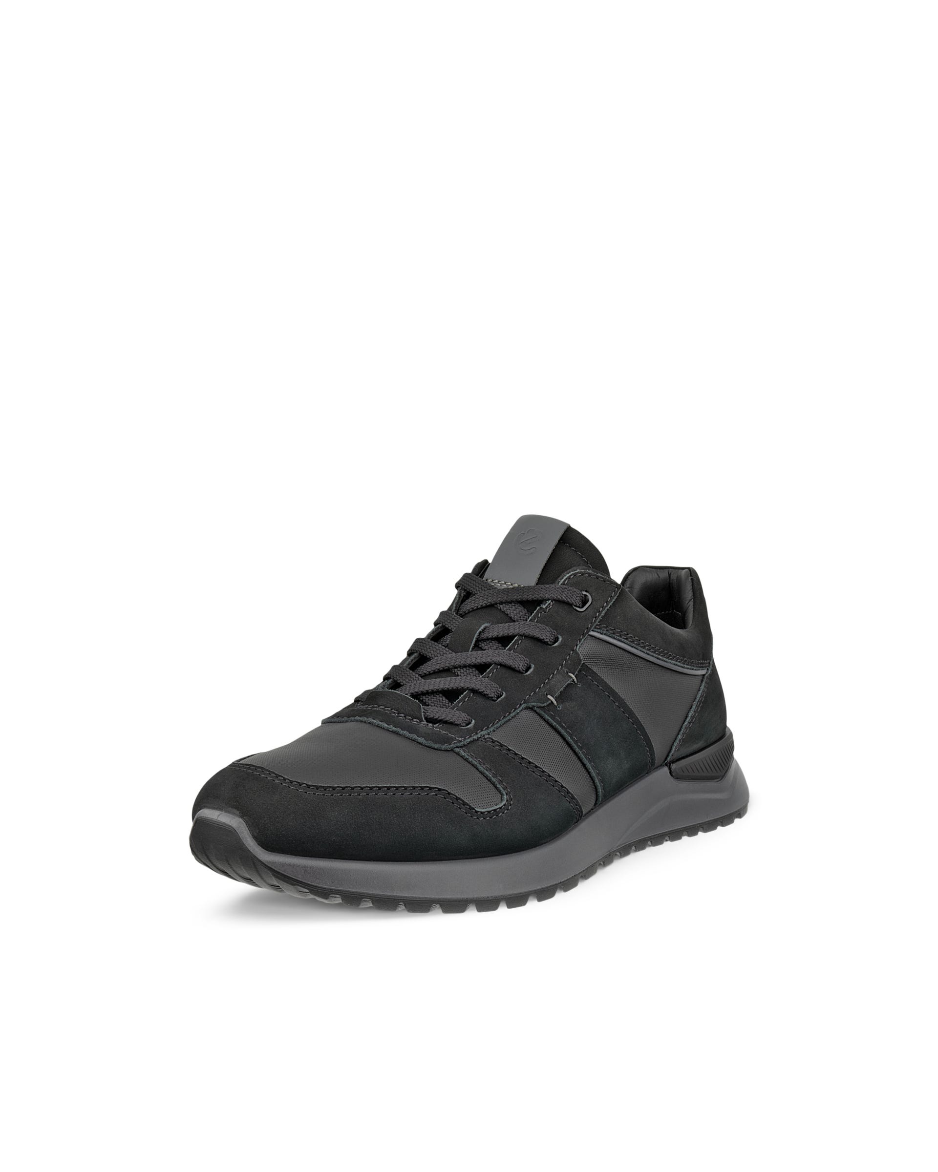 Men's ECCO® ASTIR NEO Leather Sneaker - Black - Outside