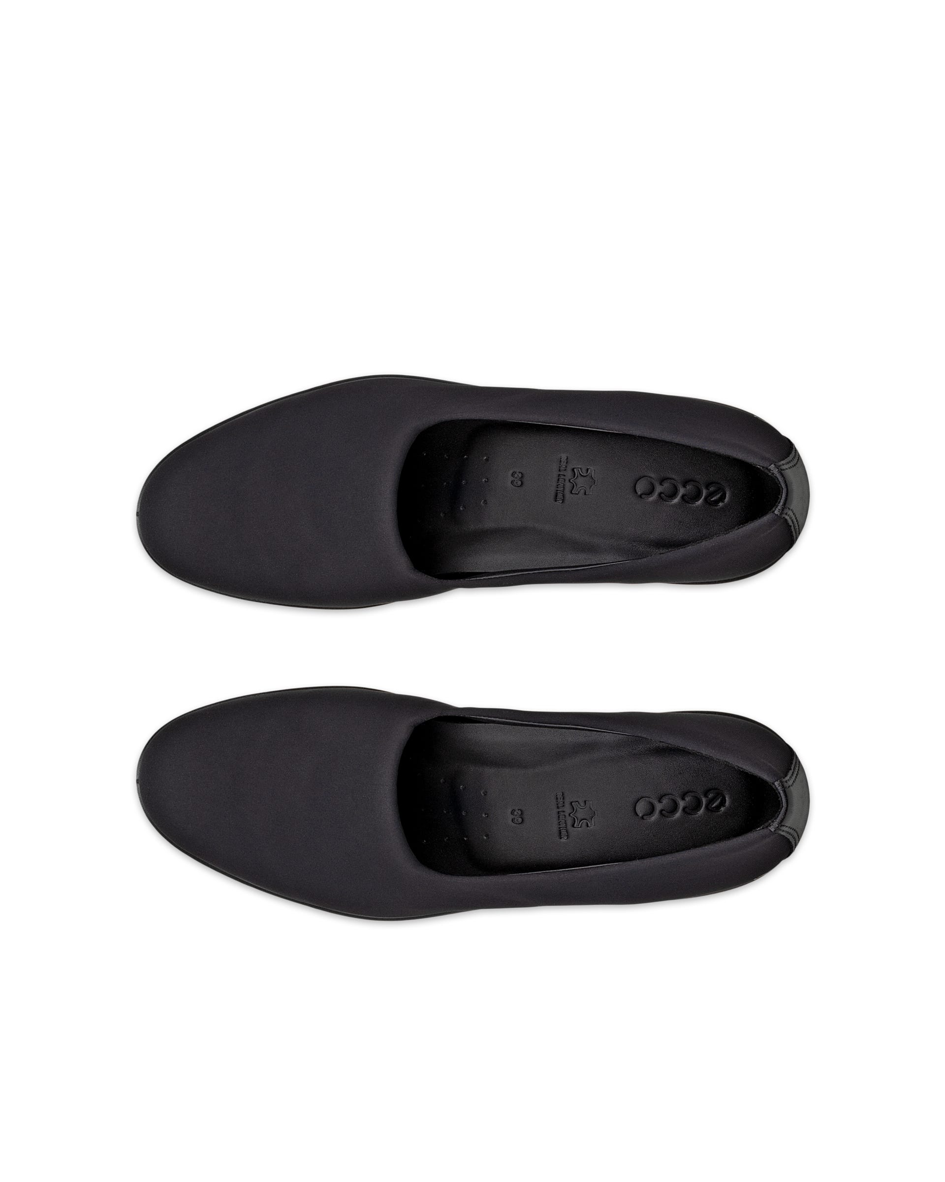 Women's ECCO® Felicia Stretch Textile Wedge Slip-On - Black - Outside