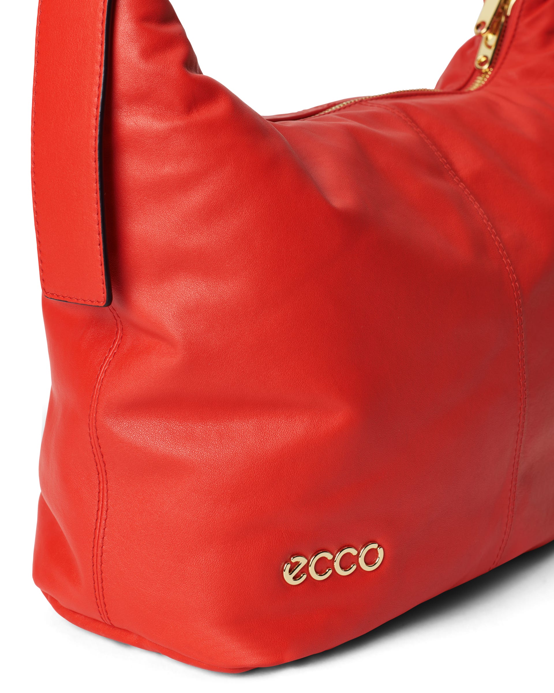 ECCO® Hobo Soft Leather Hobo Bag - Red - Detail-1