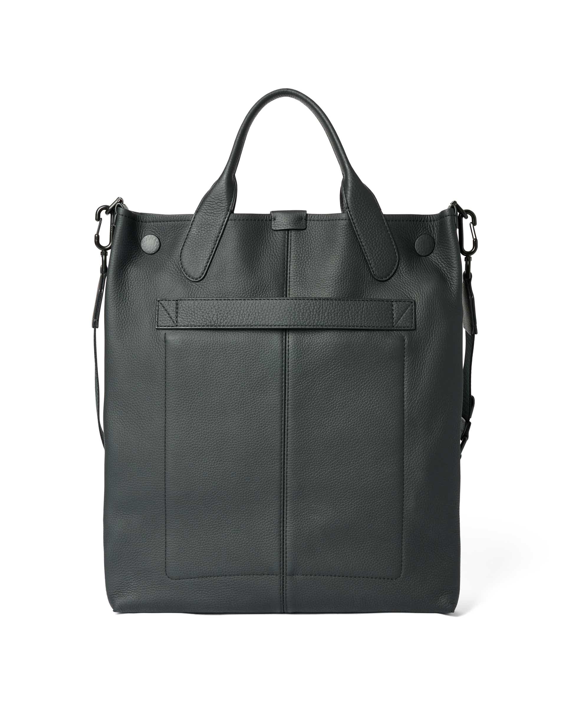 ECCO Tote Soft North South Pebbled レザートートバッグ | ブラック ECCO Tote Soft North South Pebbled レザートートバッグ | ブラック