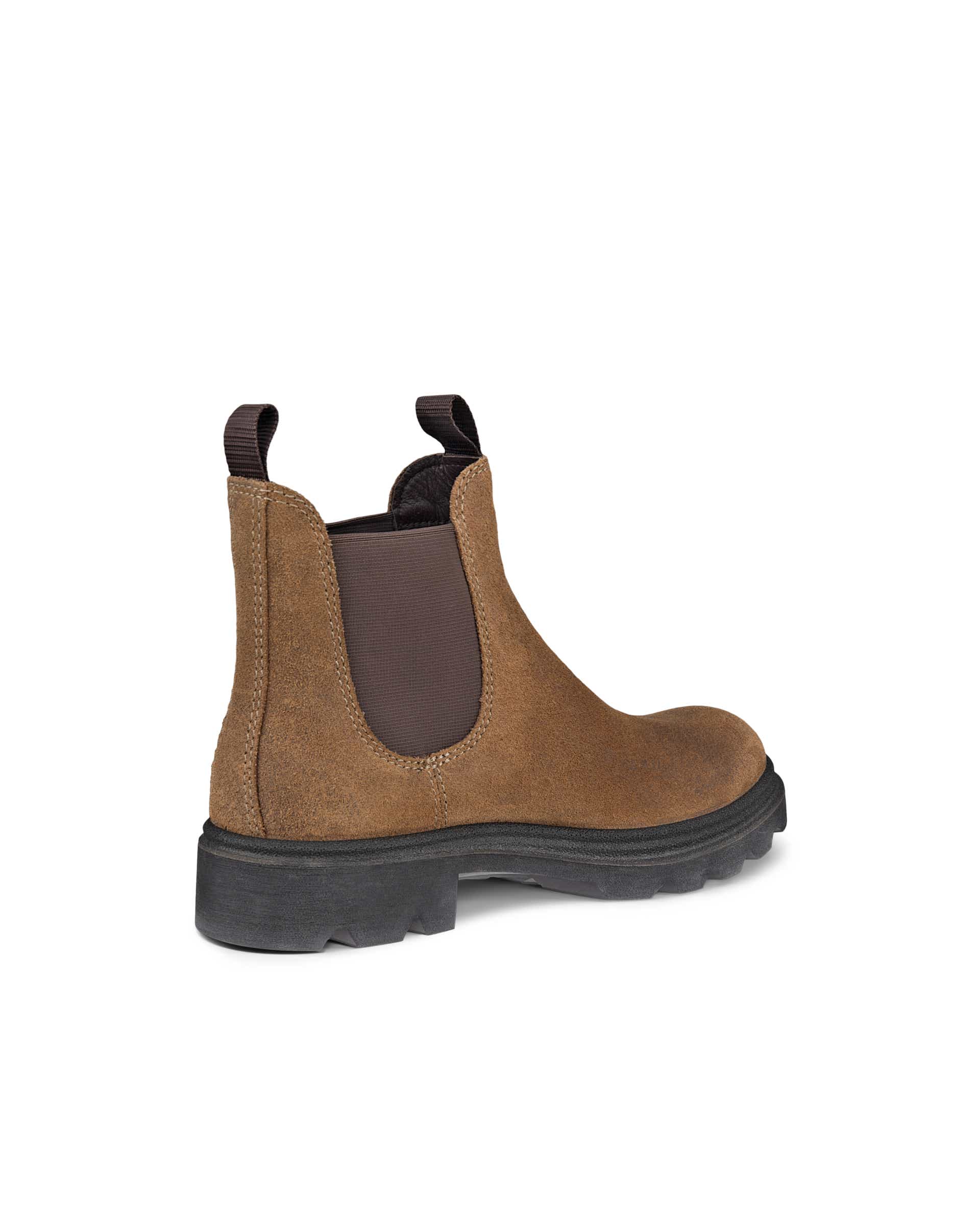 Women's ECCO® Grainer Suede Chelsea Boot - Brown - Back