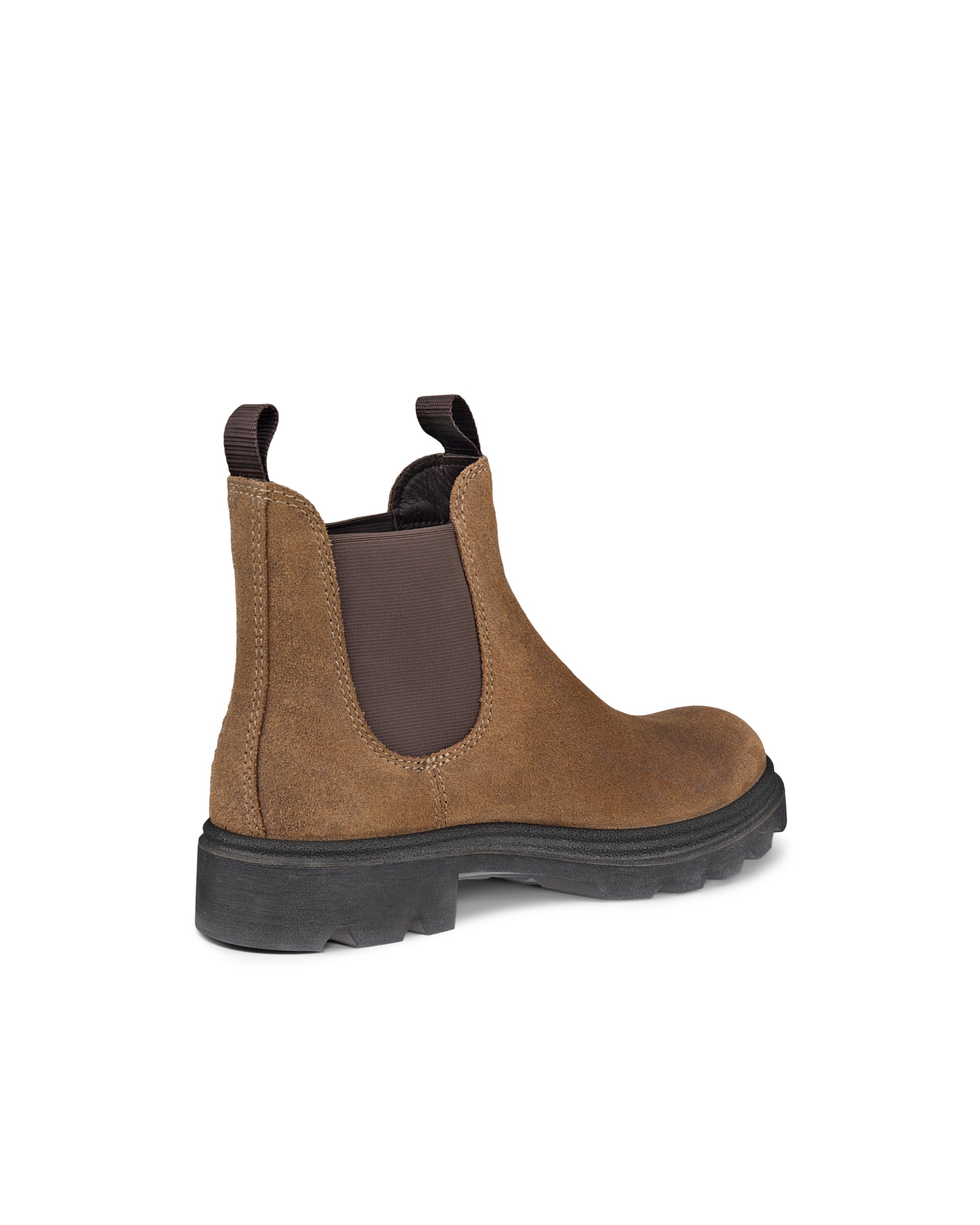 ECCO® Grainer botte Chelsea en daim pour femme - Brun - Back
