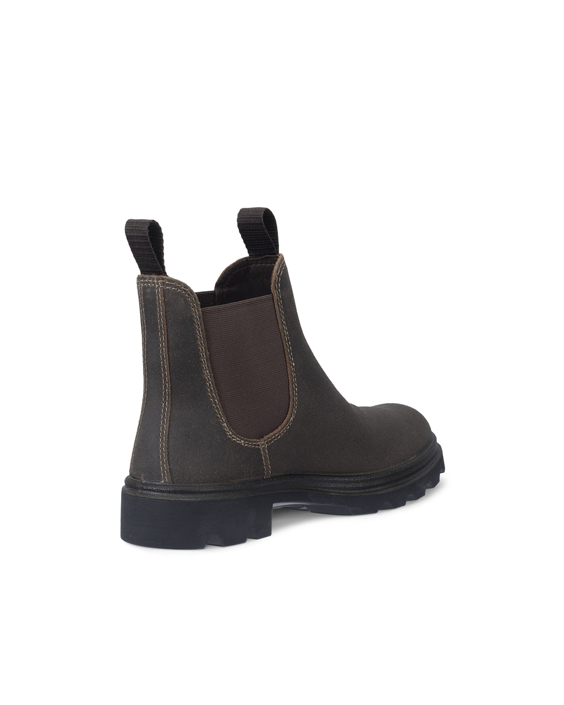 Women's ECCO® Grainer Suede Chelsea Boot - Brown - Back