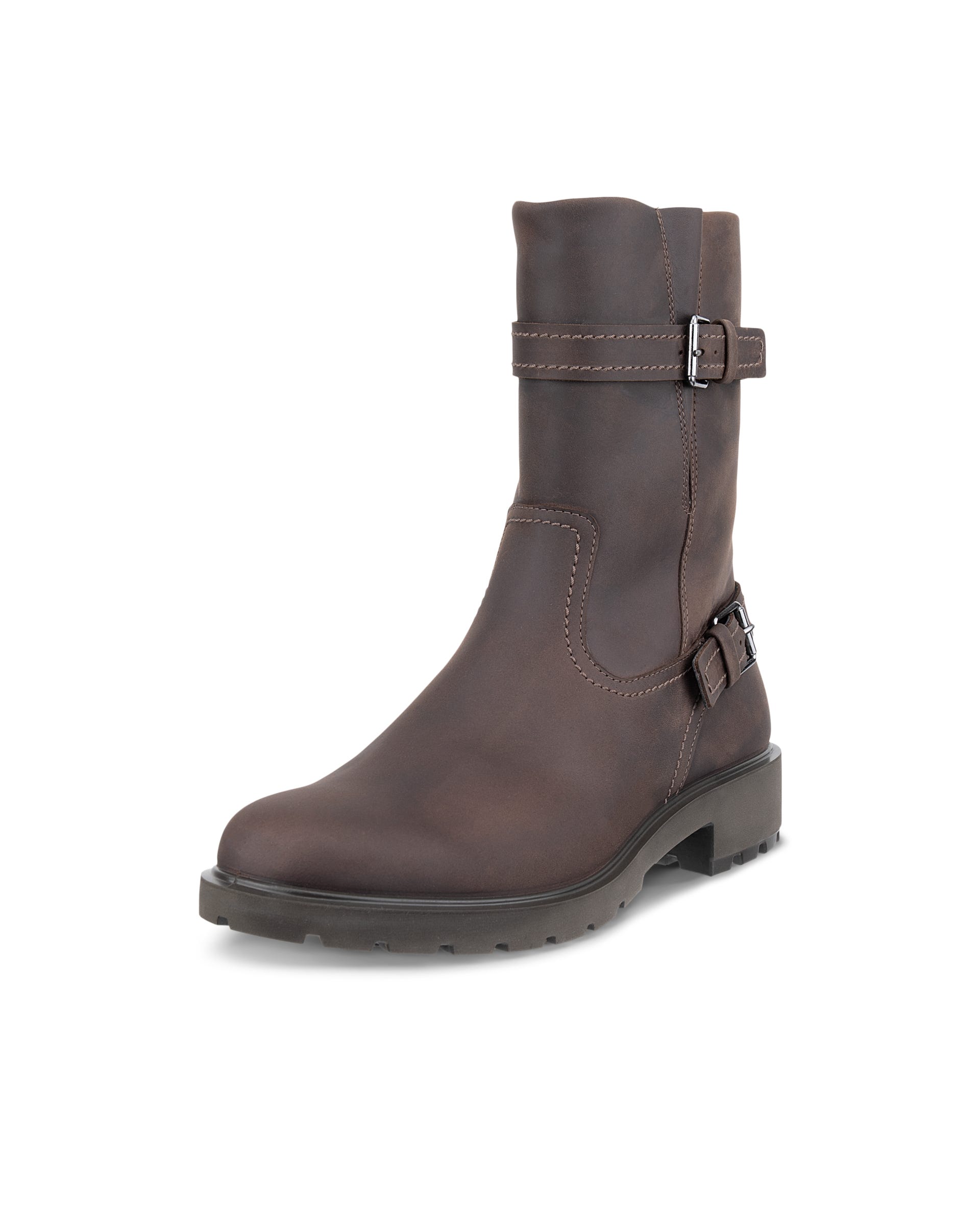 Women's ECCO® METROPOLE VIENNA Nubuck High-Cut Boot - Brown - Outside