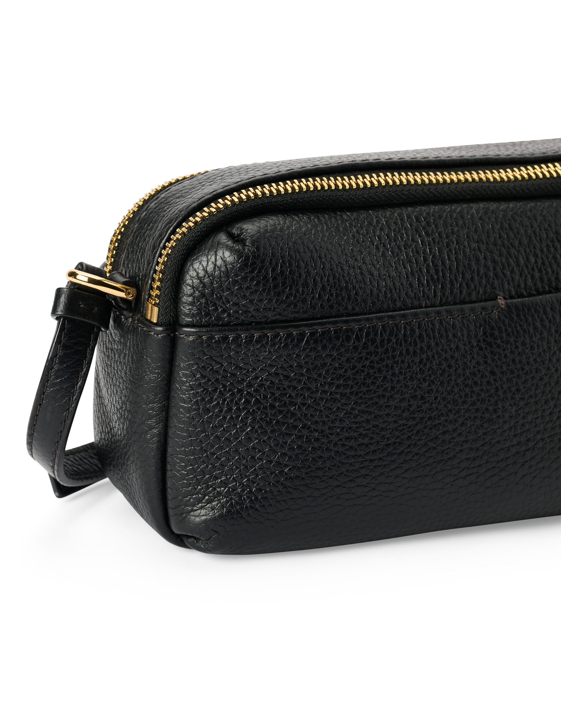 ECCO® Leather Curve Camera Bag - Black - Detail-1