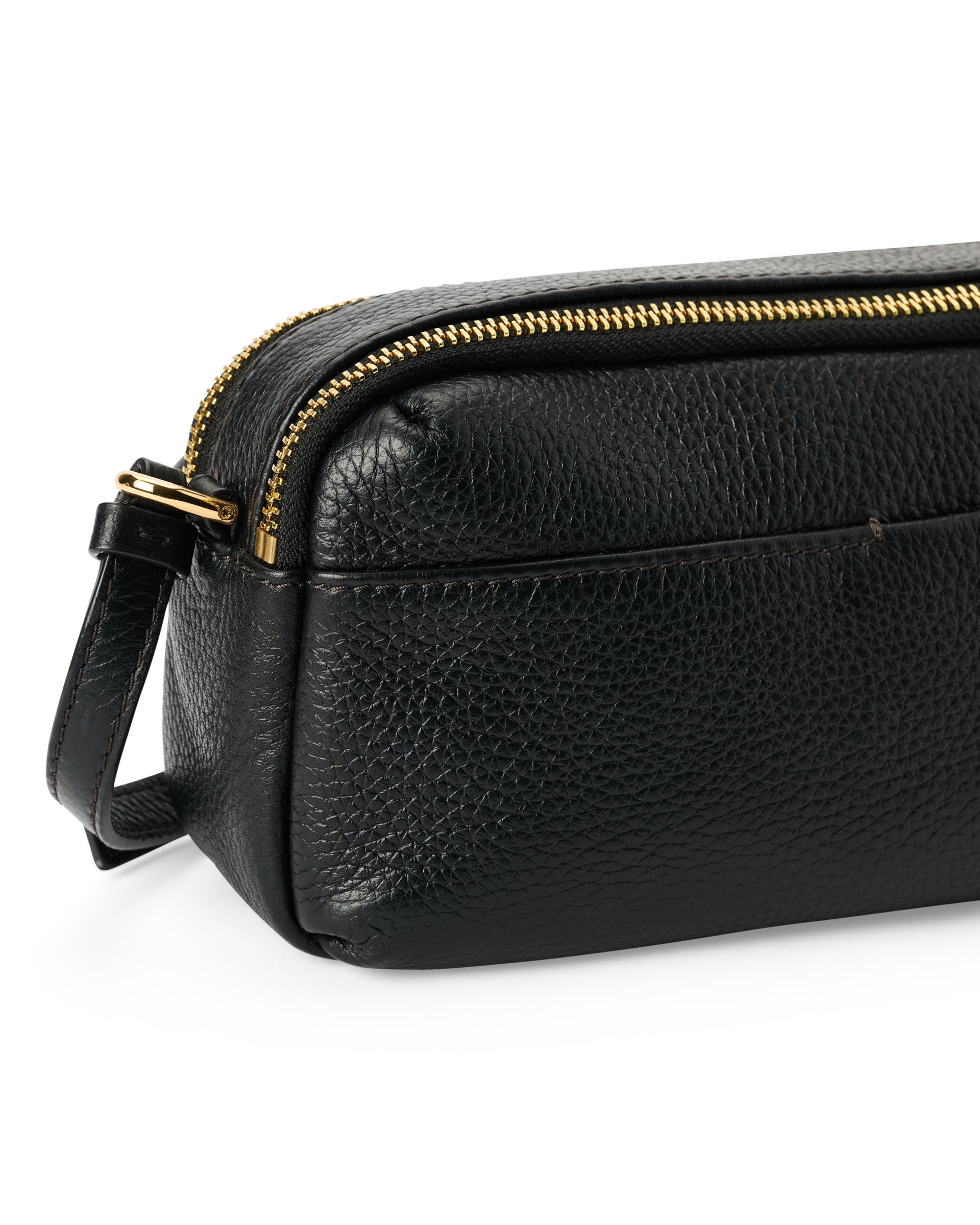 ECCO® Leather Curve Camera Bag - Black - Detail-1