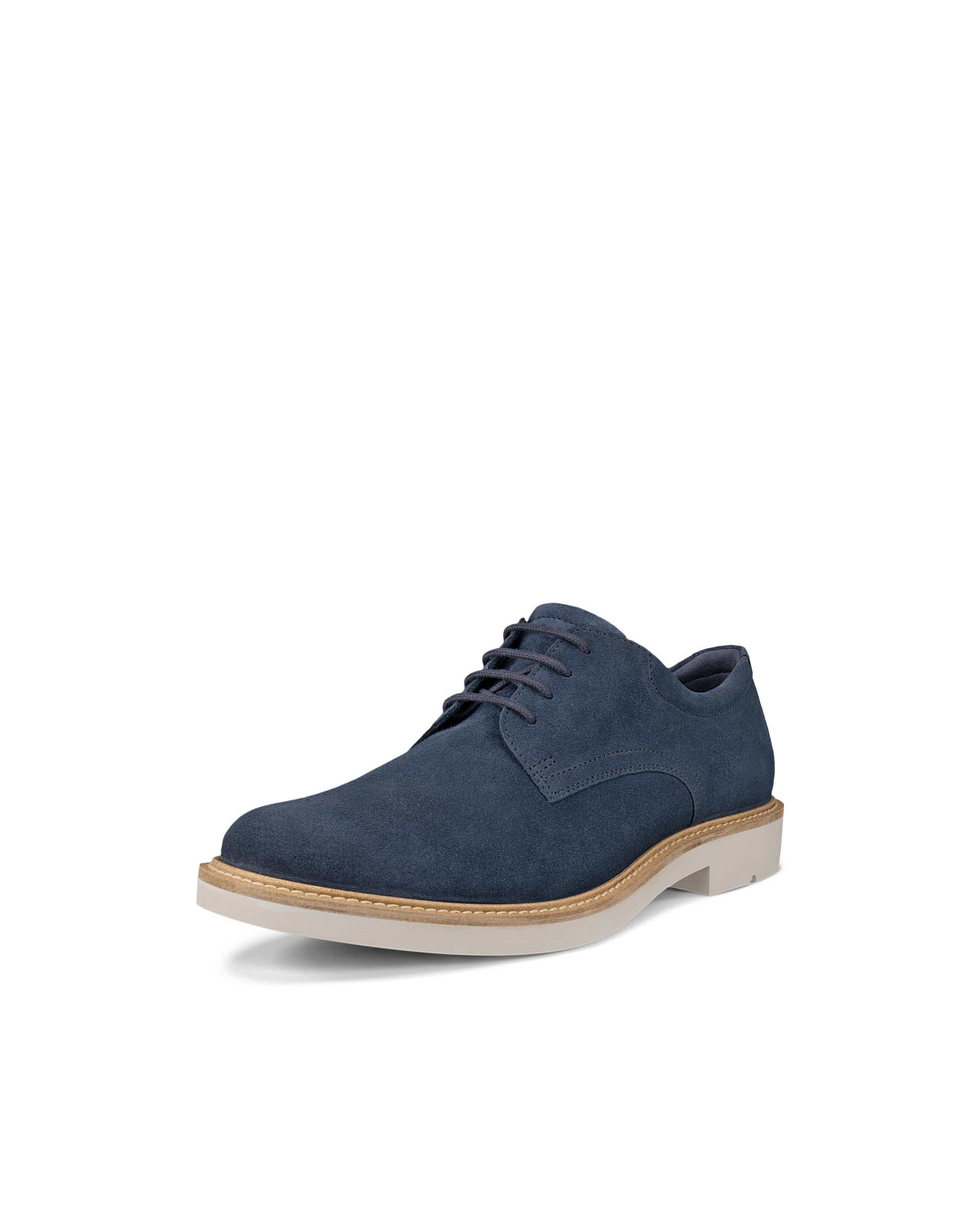 Men's ECCO® Metropole London Suede Derby Shoe - Blue - Main