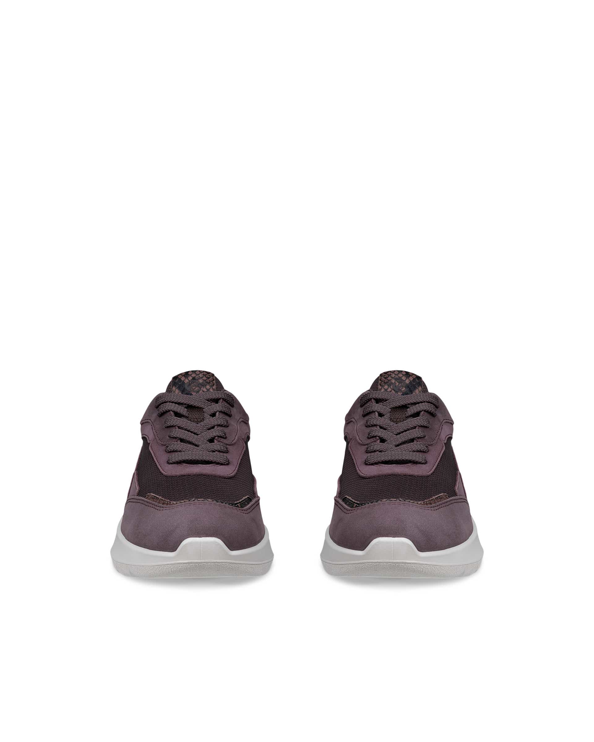 Women's ECCO® VALERIE Nubuck Trainer - Purple - Front pair