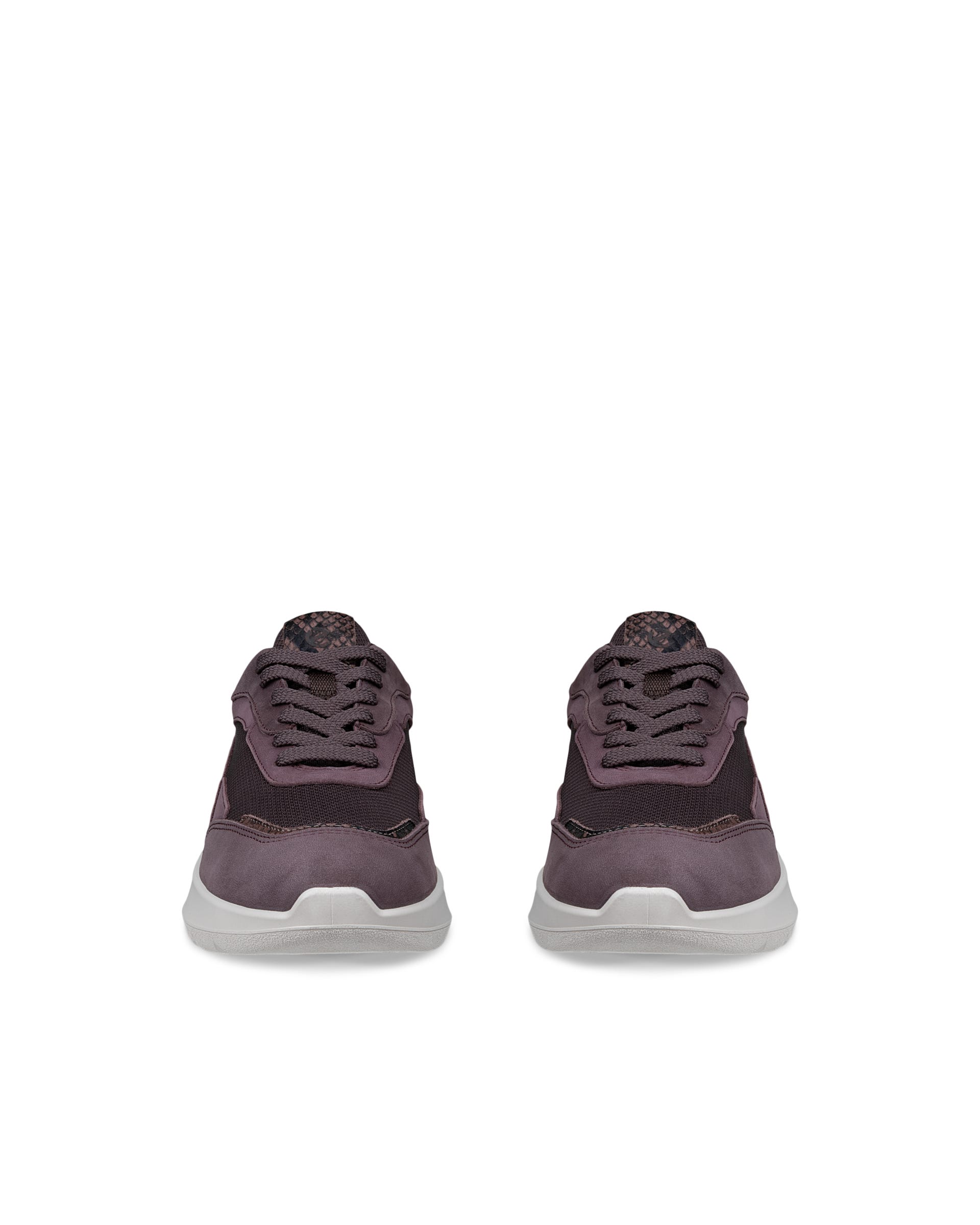 Women's ECCO® VALERIE Nubuck Trainer - Purple - Front pair