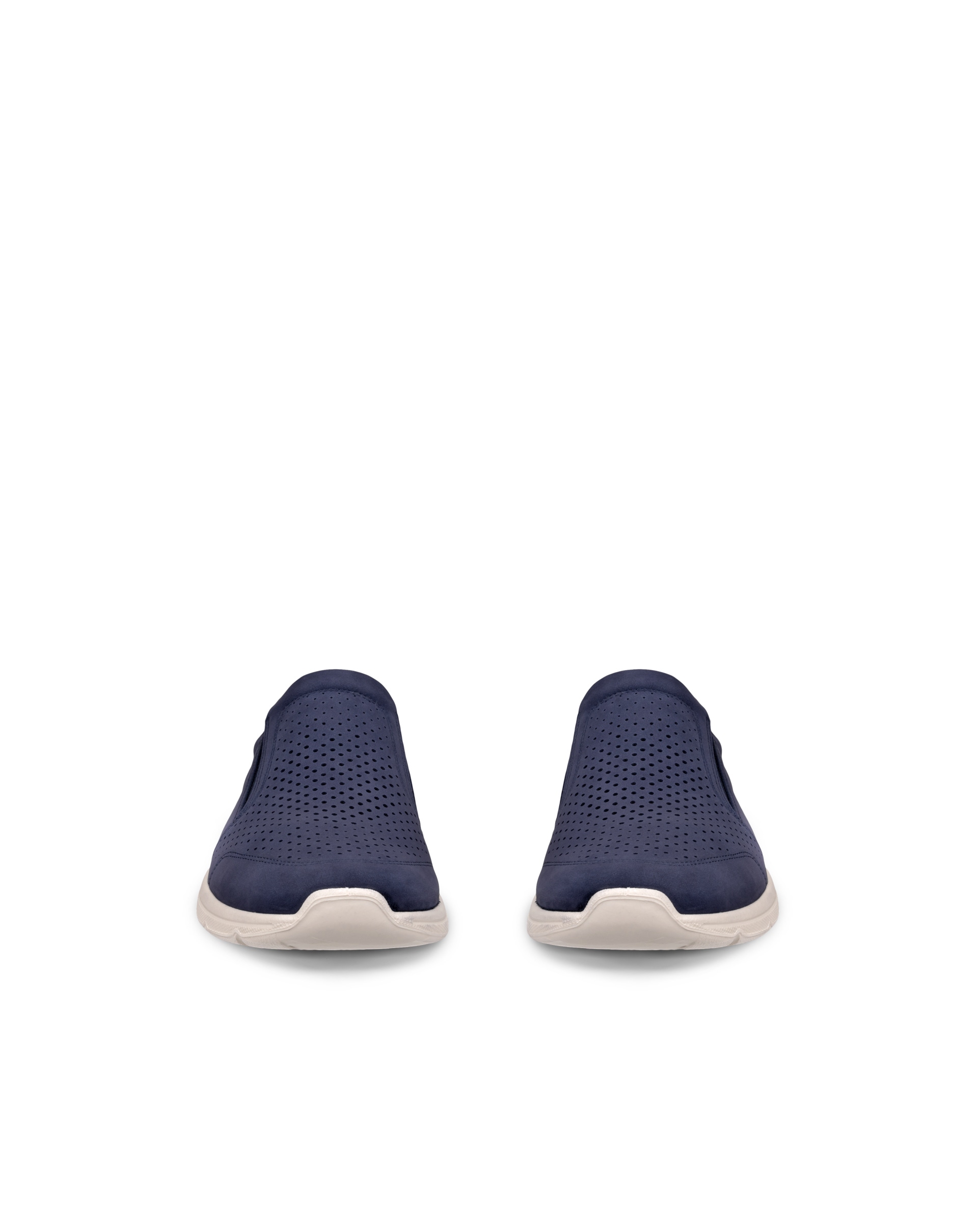 ECCO® Irving chaussures sans lacet en nubuck pour homme - Bleu - Front pair