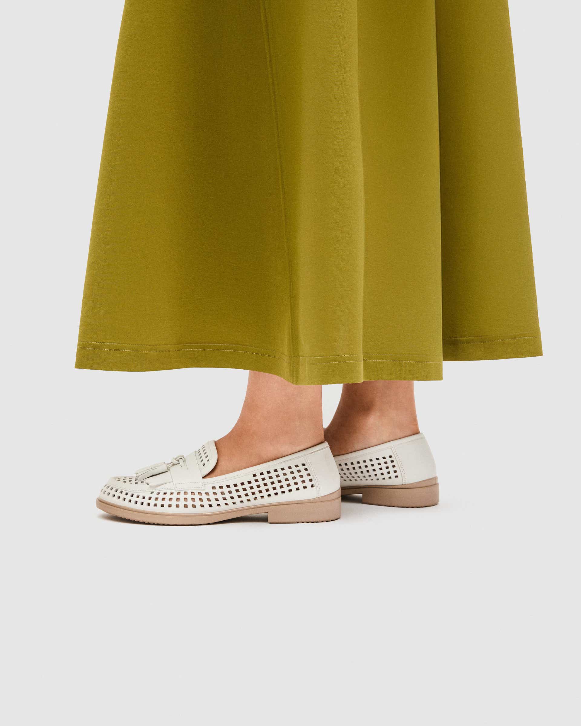 Women's ECCO® Dress Classic 15 Leather Loafer - White - Lifestyle image-1