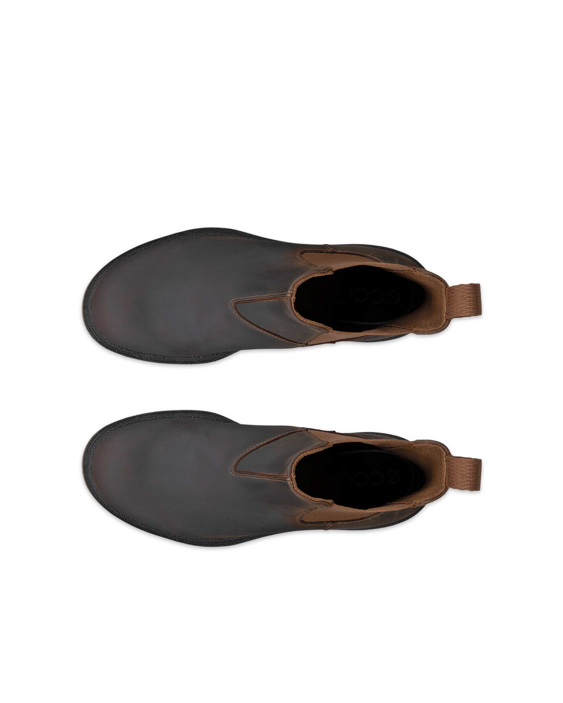 Botas Chelsea nobuck mulher ECCO® GRAINER - Castanho - Top left pair