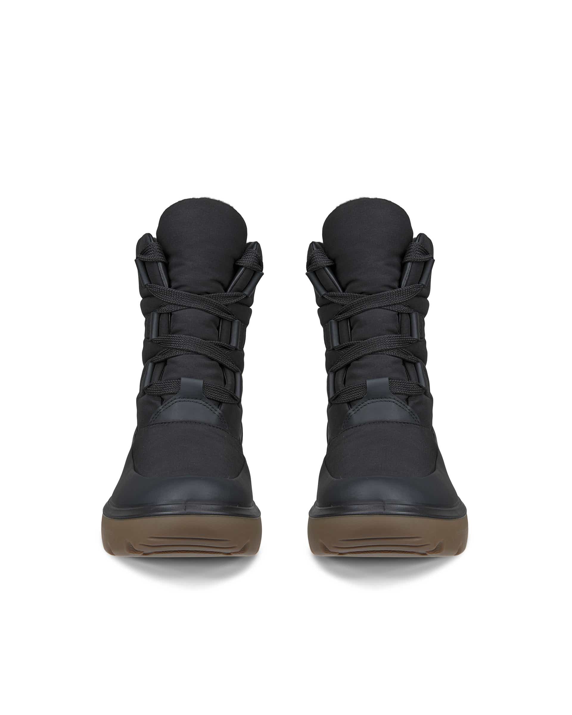 Women's ECCO® GLACIA Textile Gore-Tex Winter Boot - Black - Front pair