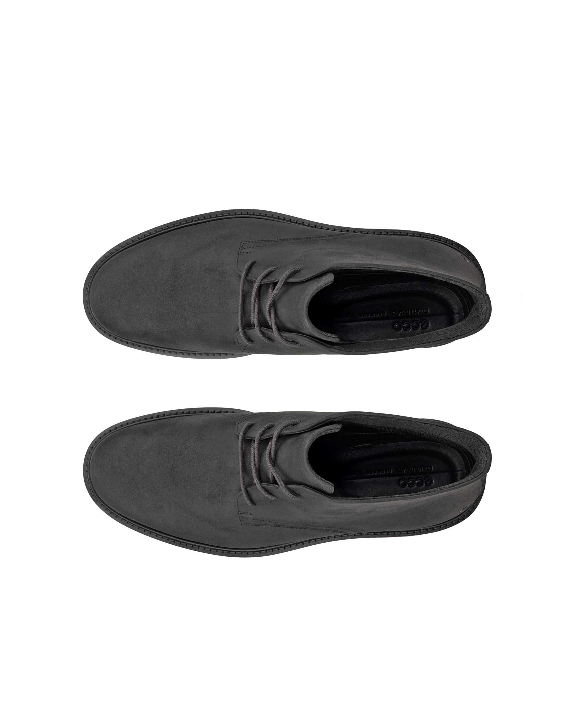 Men's ECCO® Metropole London Nubuck Chukka Boot - Black - Top left pair