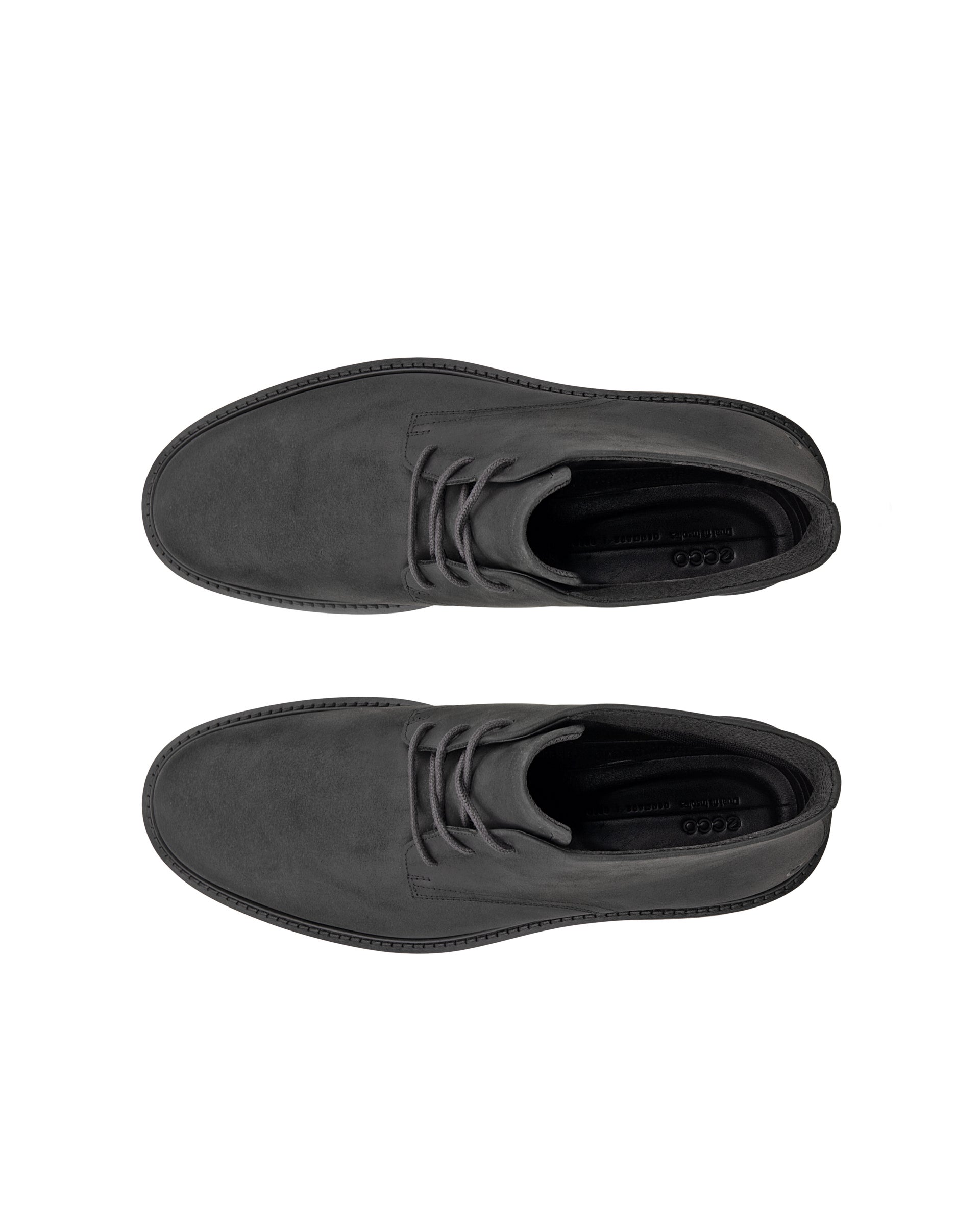 Men's ECCO® Metropole London Nubuck Chukka Boot - Black - Top left pair