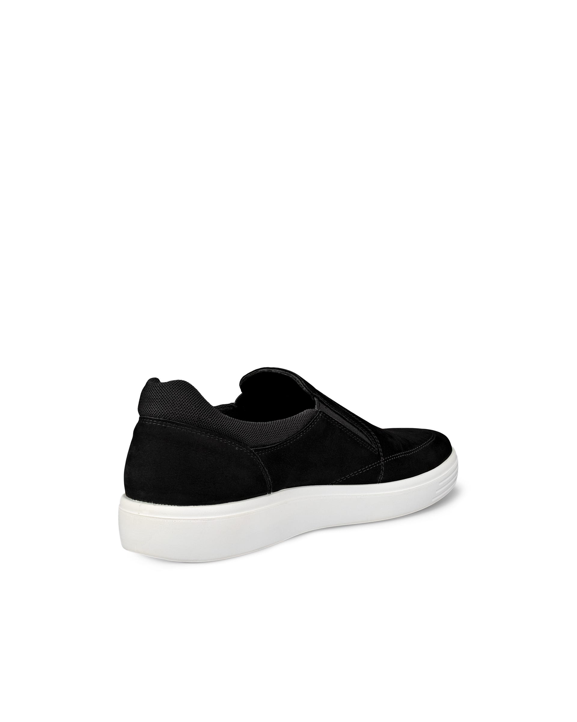 ECCO® CLASSIC SNEAKER chaussures sans lacet en nubuck pour homme - Noir - Outside