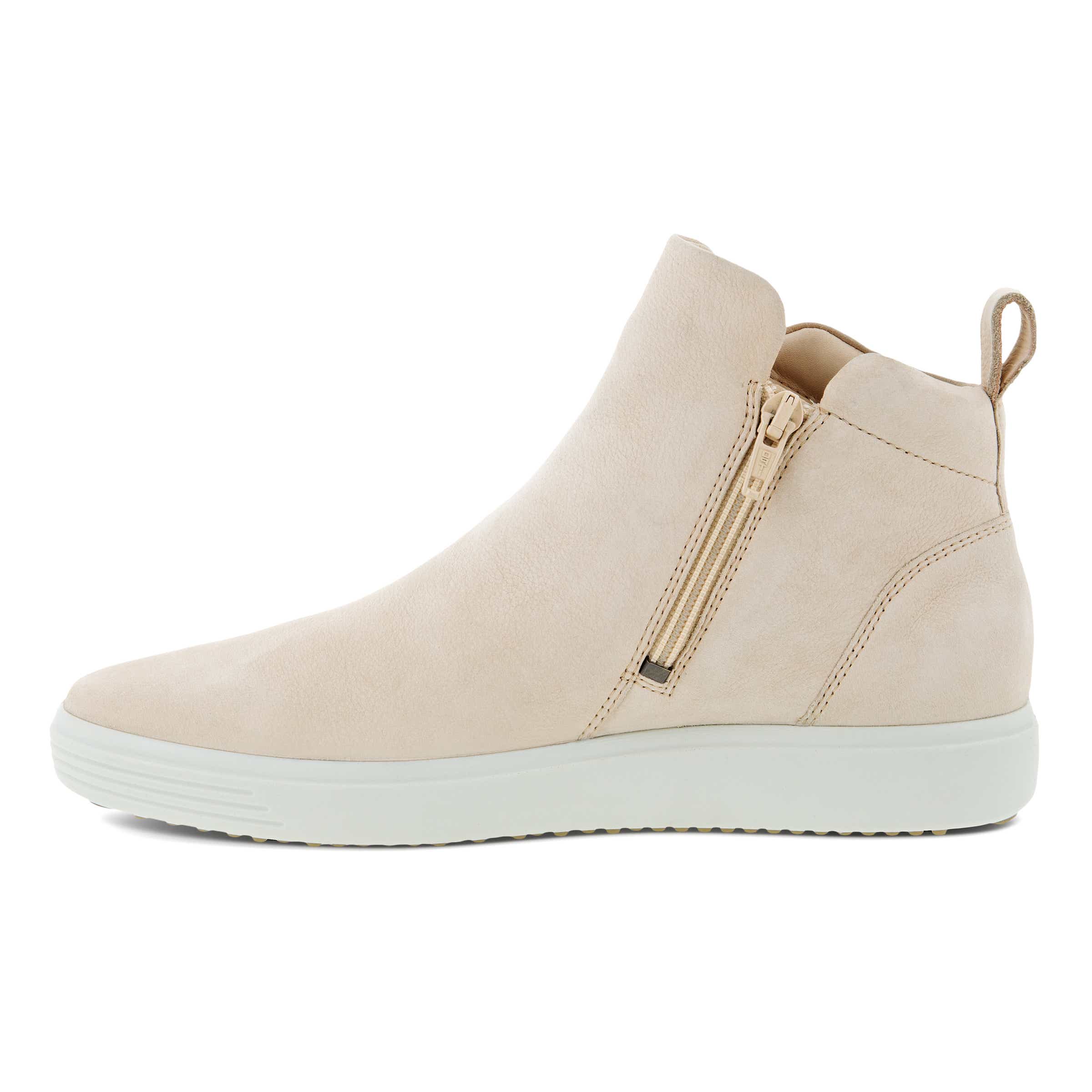 Women's ECCO® Soft 7 Nubuck Ankle Boot - Beige - Inside