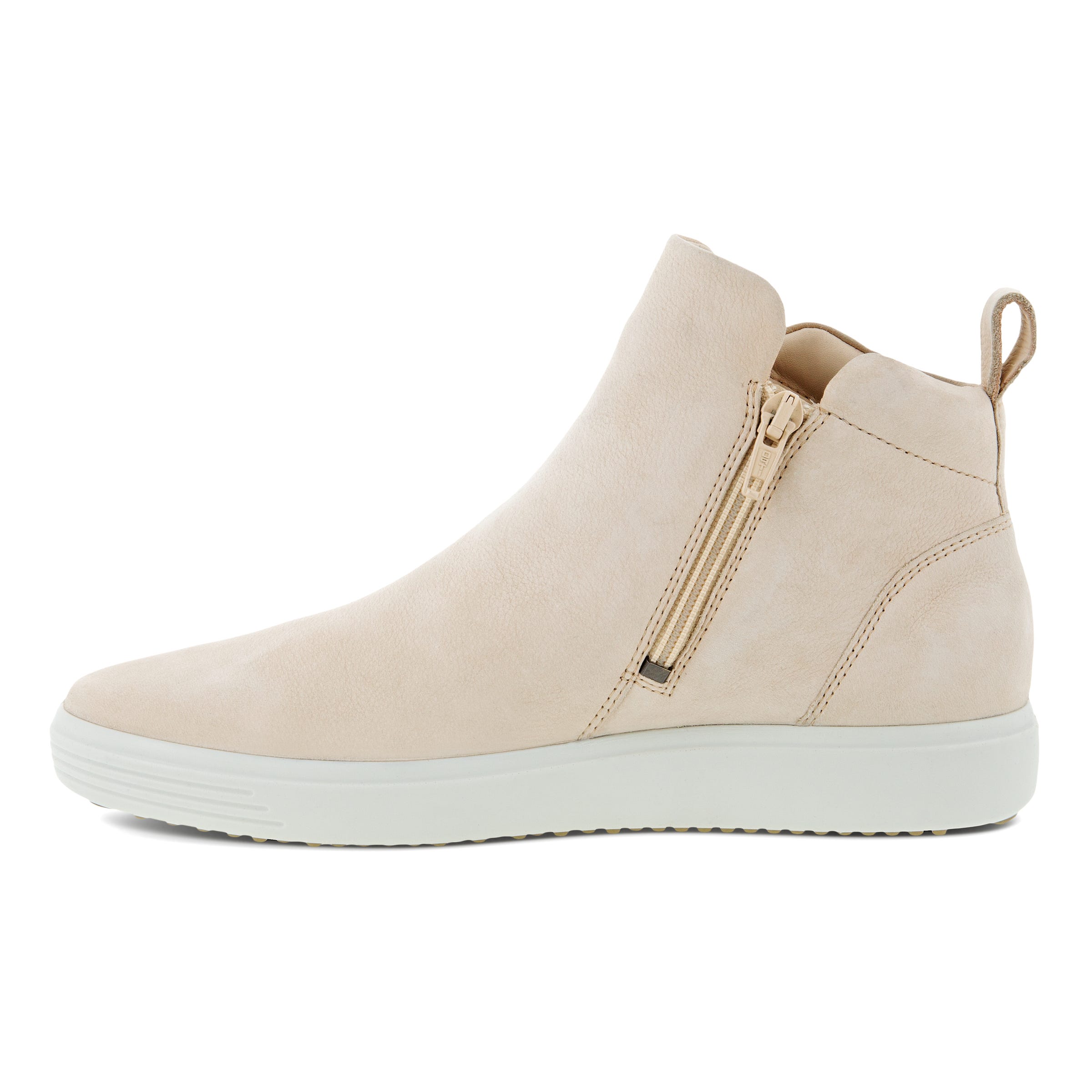 Women's ECCO® Soft 7 Nubuck Ankle Boot - Beige - Inside