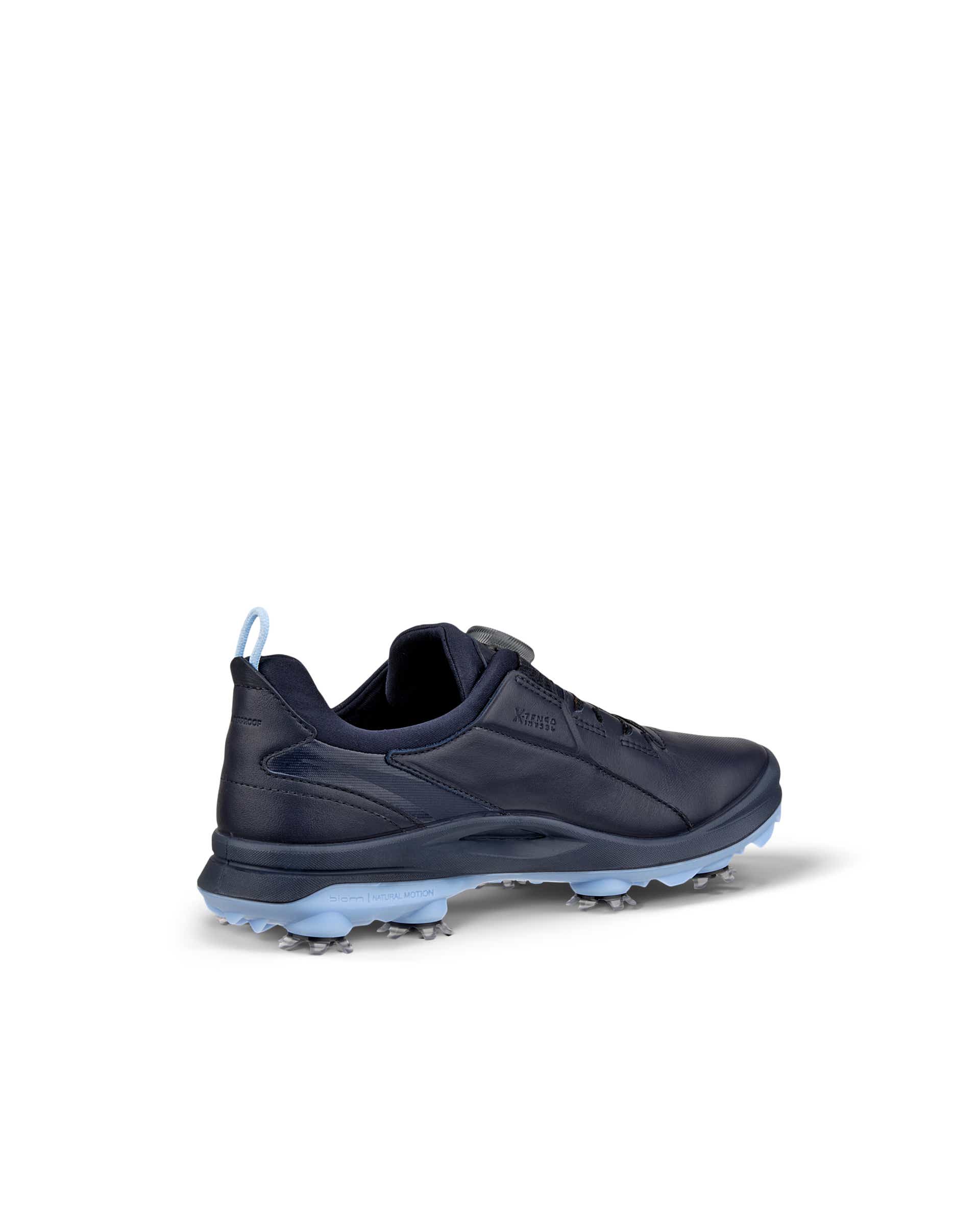 Sapatos golfe impermeáveis couro mulher ECCO® GOLF BIOM TOUR - Azul - Back
