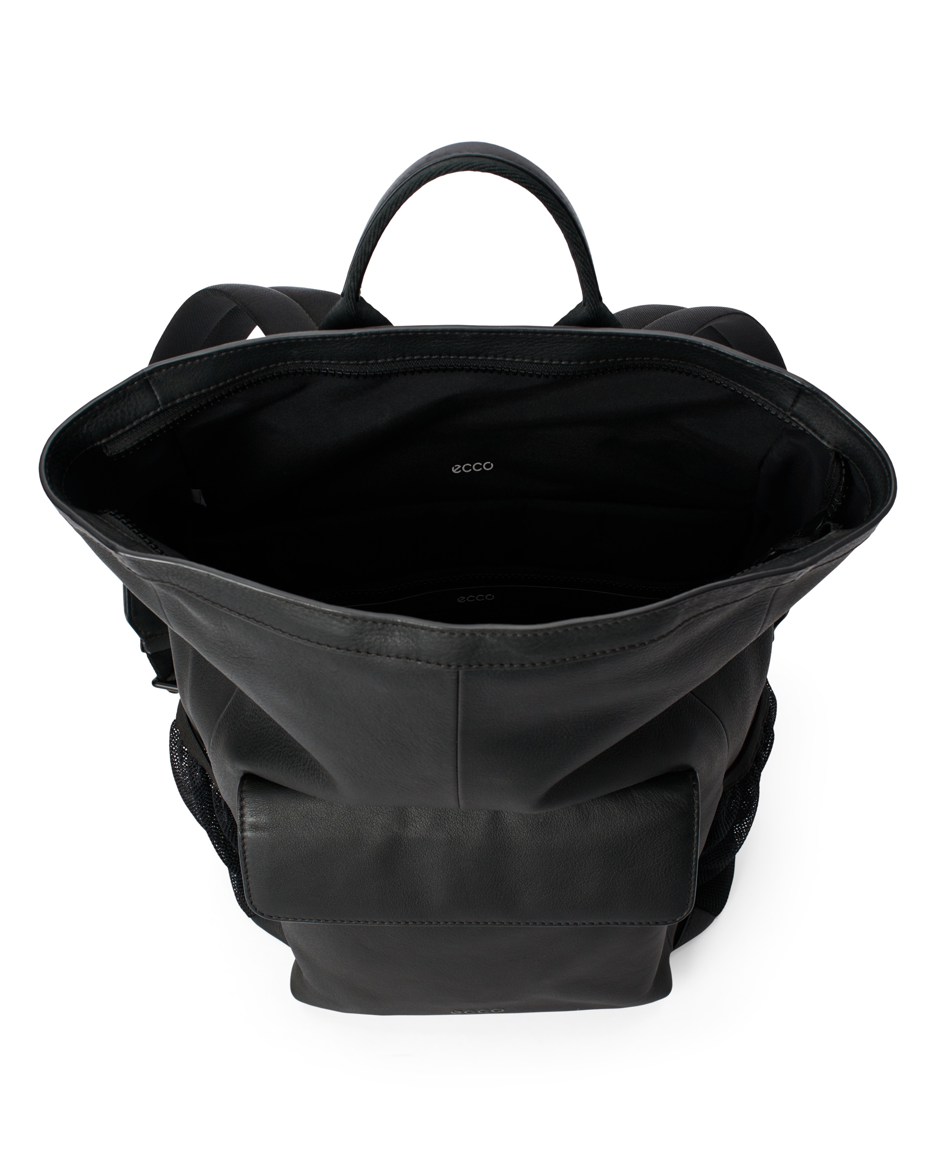 ECCO® Square Pack leren rugzak - Zwart - Inside