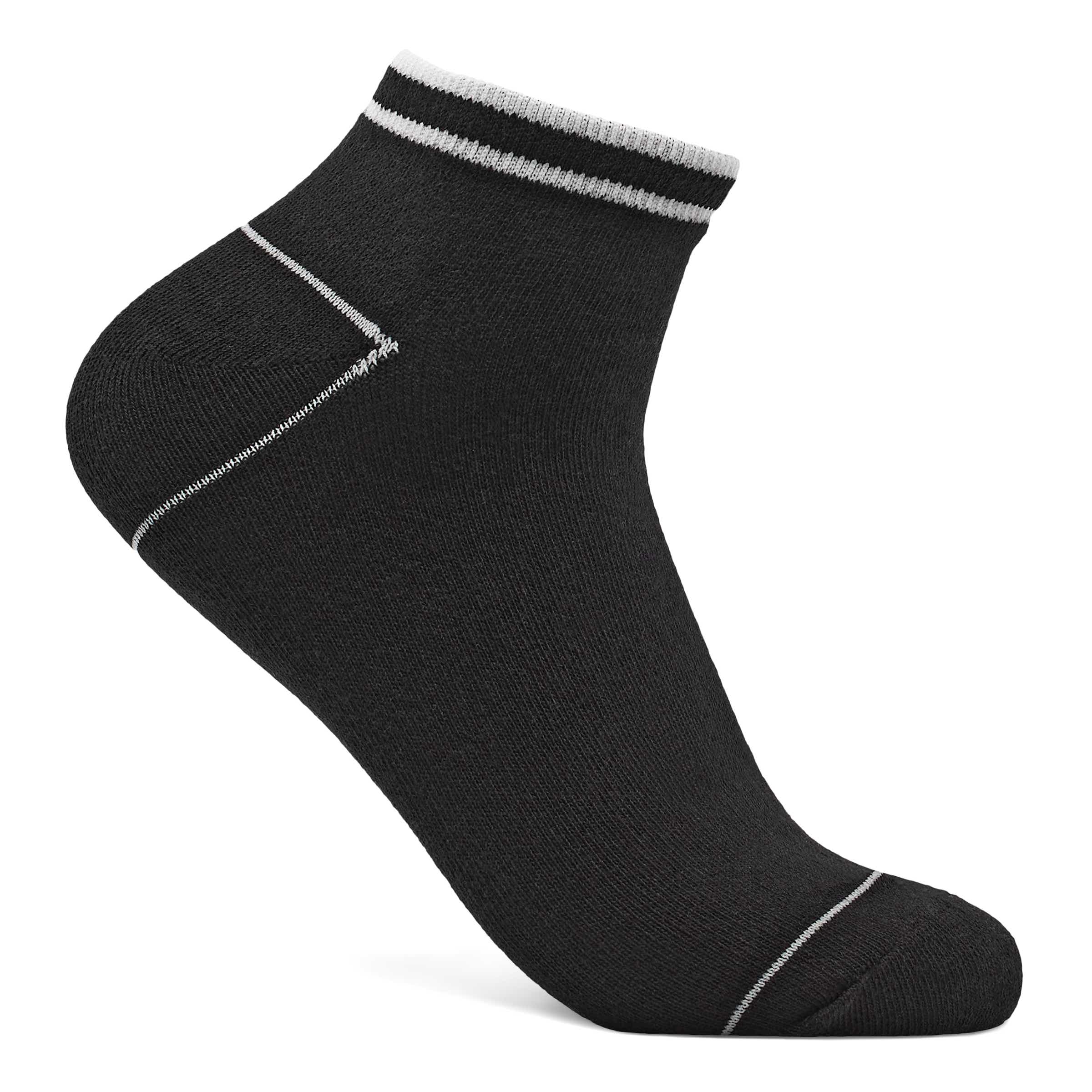 Unisex ECCO® Retro Stripe Low-Cut Socks (2-Pack) - Black - Detail-1