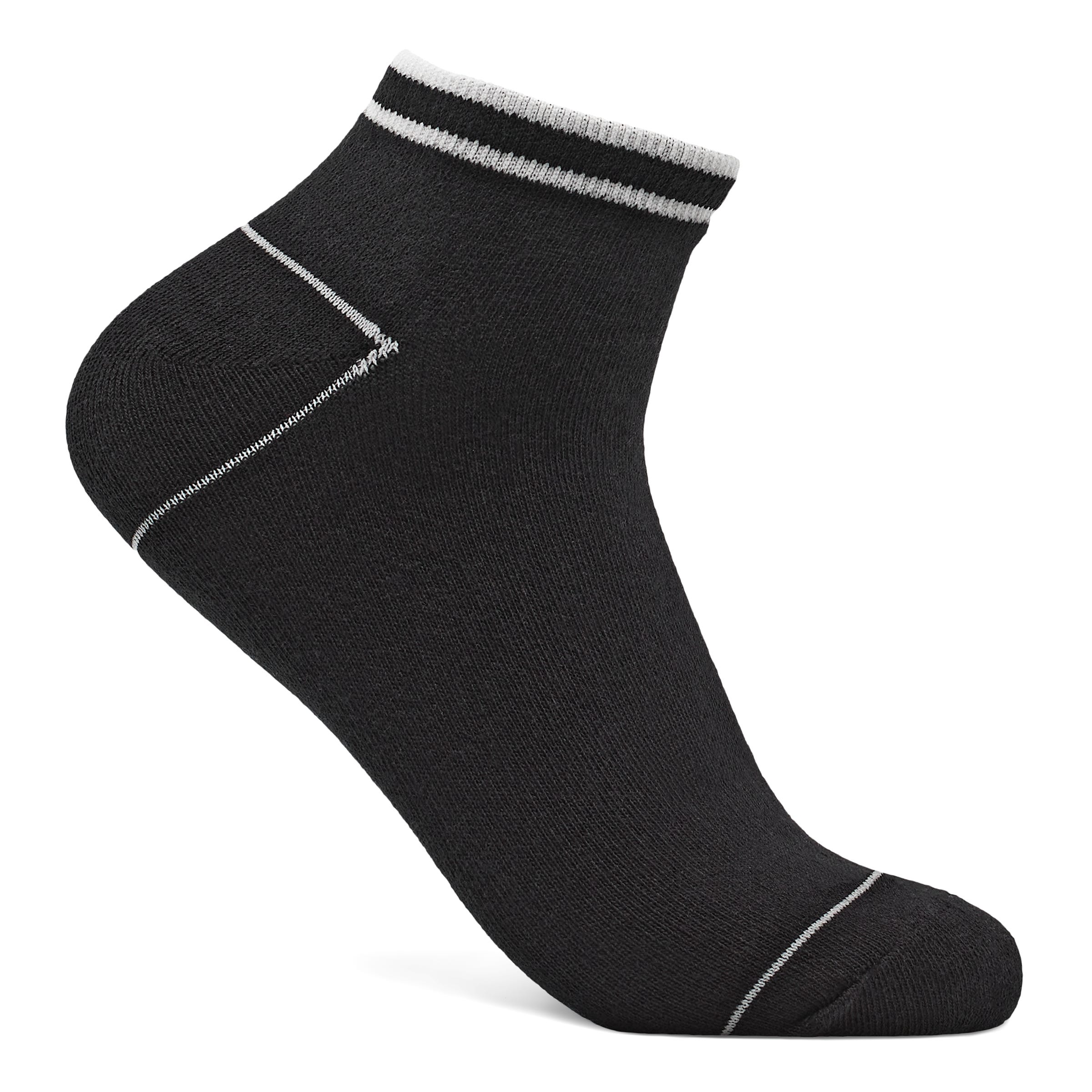 Unisex ECCO® Retro Stripe Low-Cut Socks (2-Pack) - Black - Detail-1