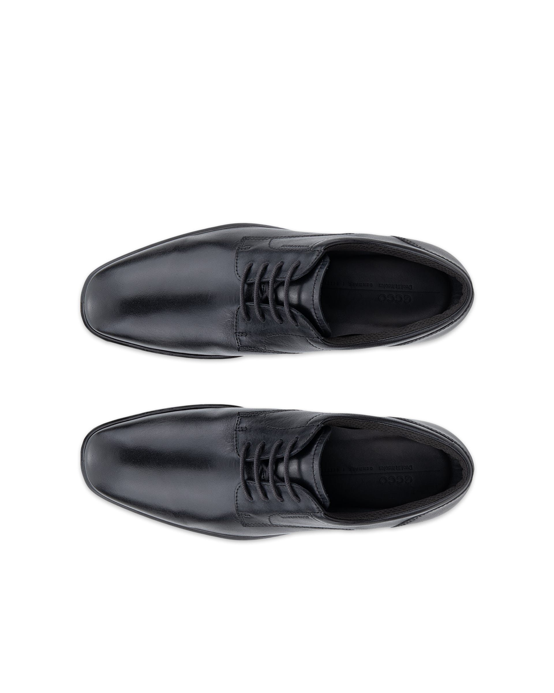 Men's ECCO® Metropole Milan Leather Derby Shoe - Black - Top left pair