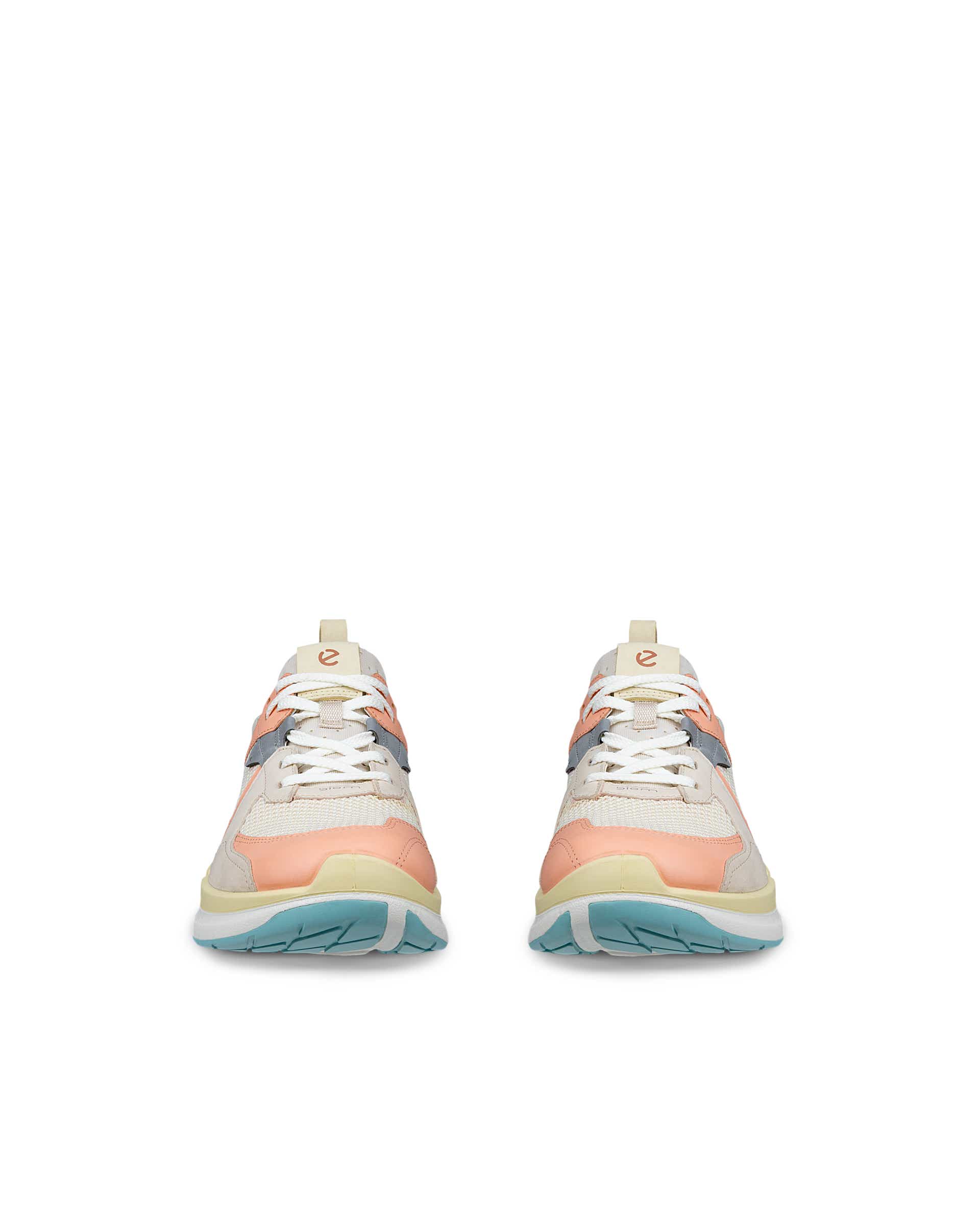 ECCO BIOM 2.2 Women ウィメンズ レザースニーカー - ベージュ - Front pair