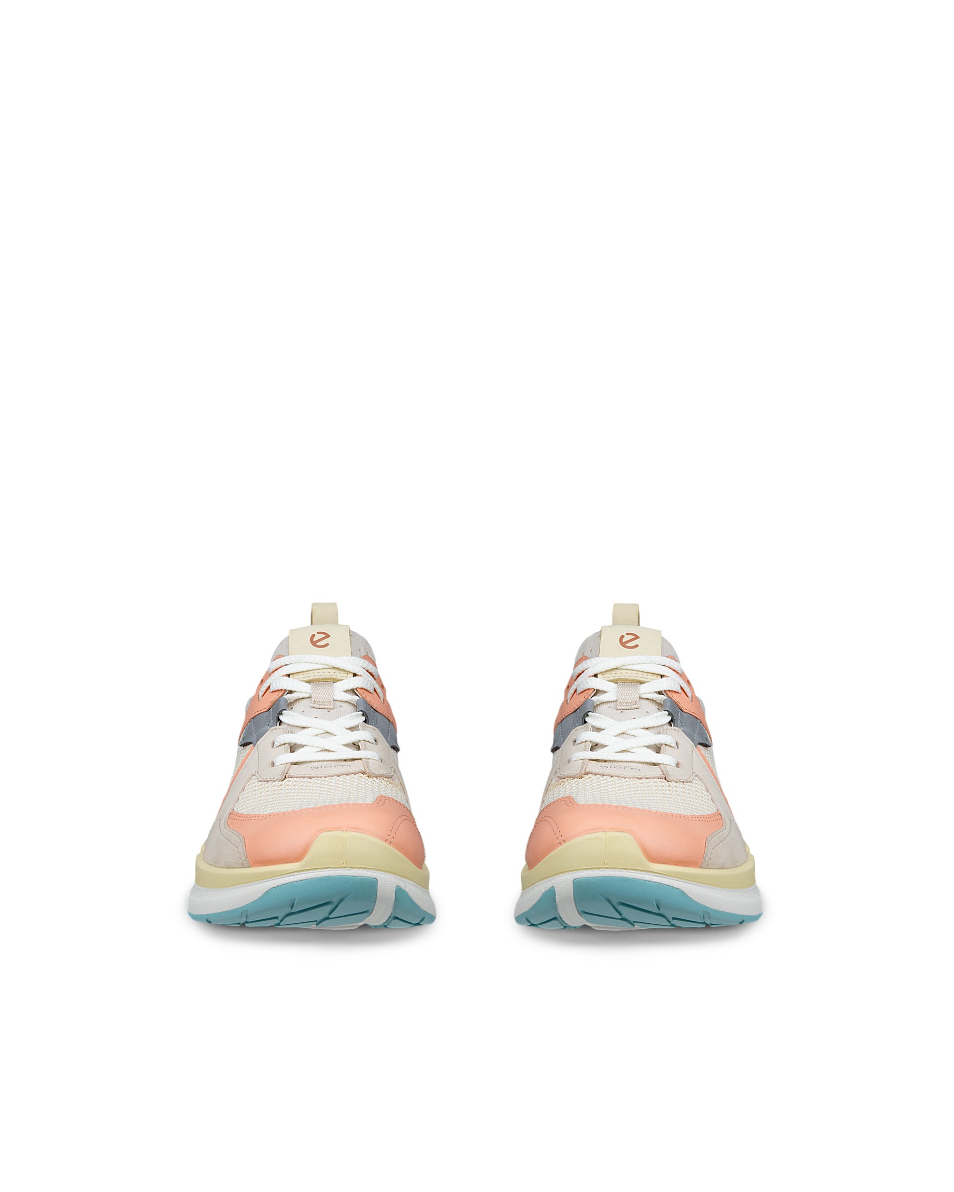 ECCO BIOM 2.2 Women ウィメンズ レザースニーカー - ベージュ - Front pair