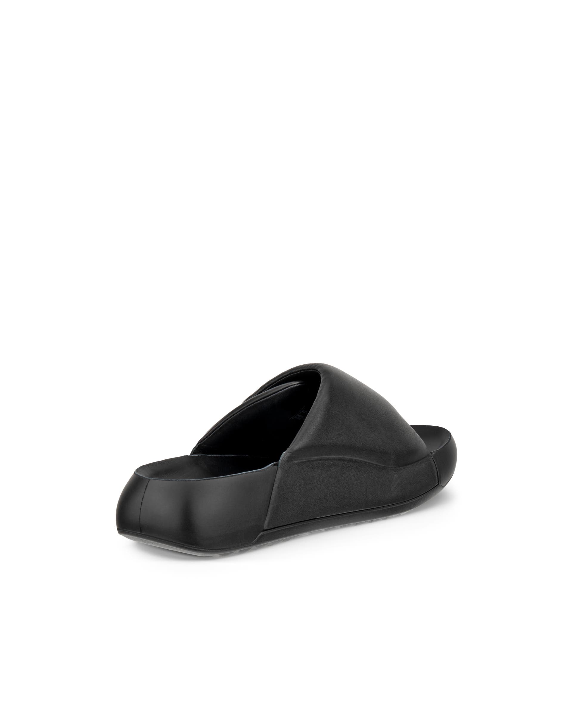 Women's ECCO® Cozmo Platform Leather Two Strap Sandal - Black - Back