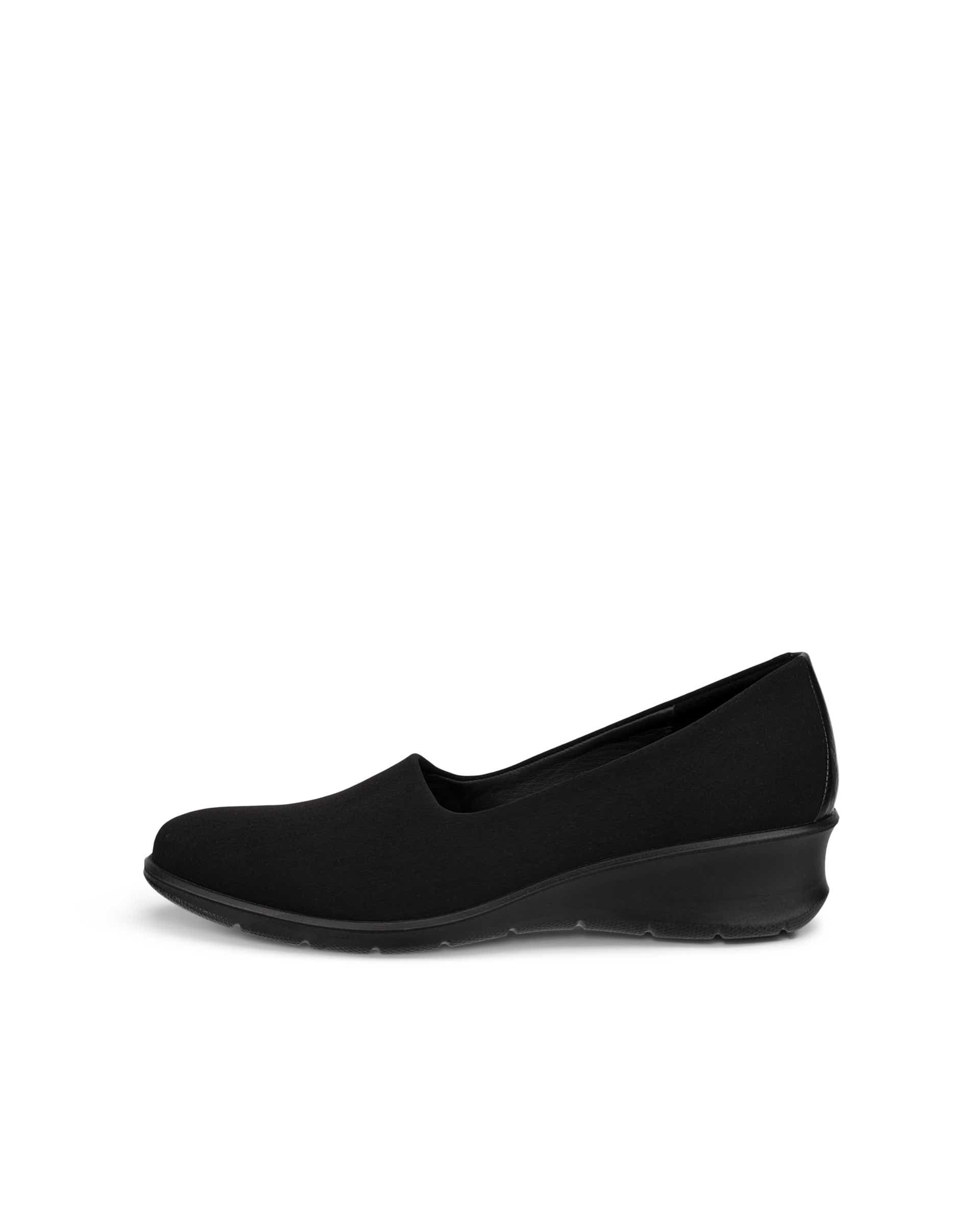 ECCO® Felicia chaussures sans lacet en toile stretch pour femme - Noir - Outside