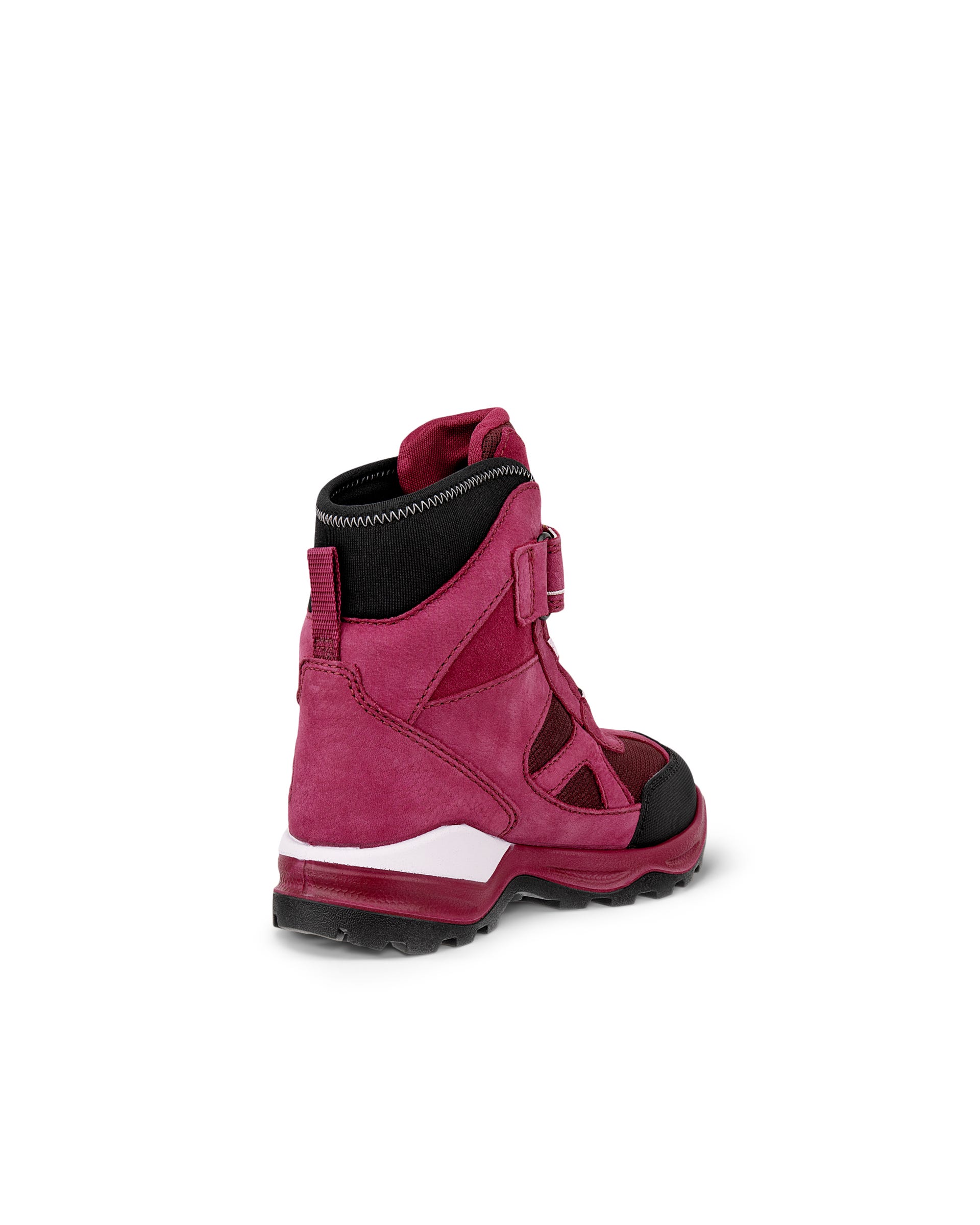 Kids' ECCO® SNOW MOUNTAIN Nubuck Waterproof Winter Boot - Red - Back